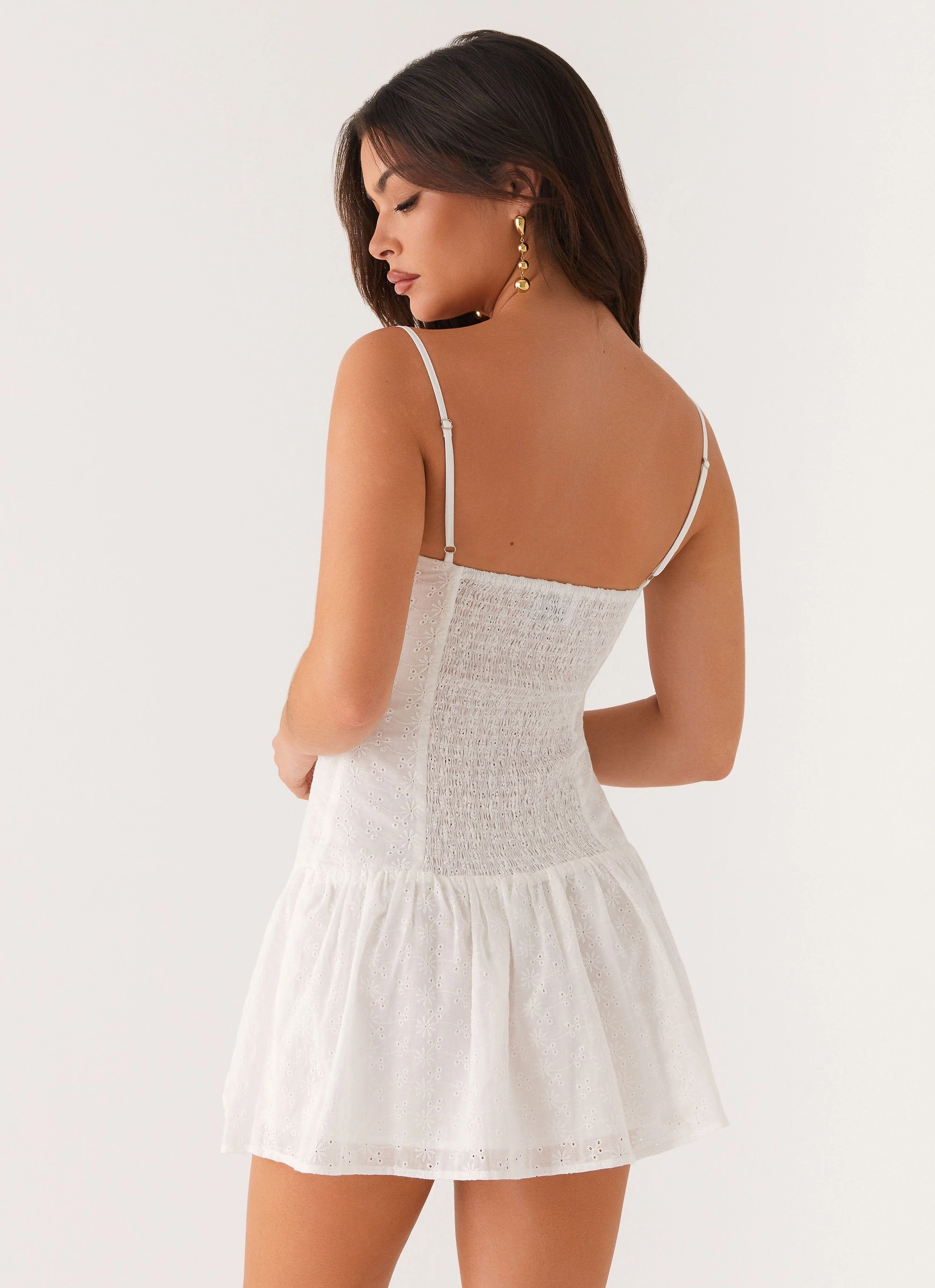 Palm Springs Mini Dress - White Night Vibes Date-Night