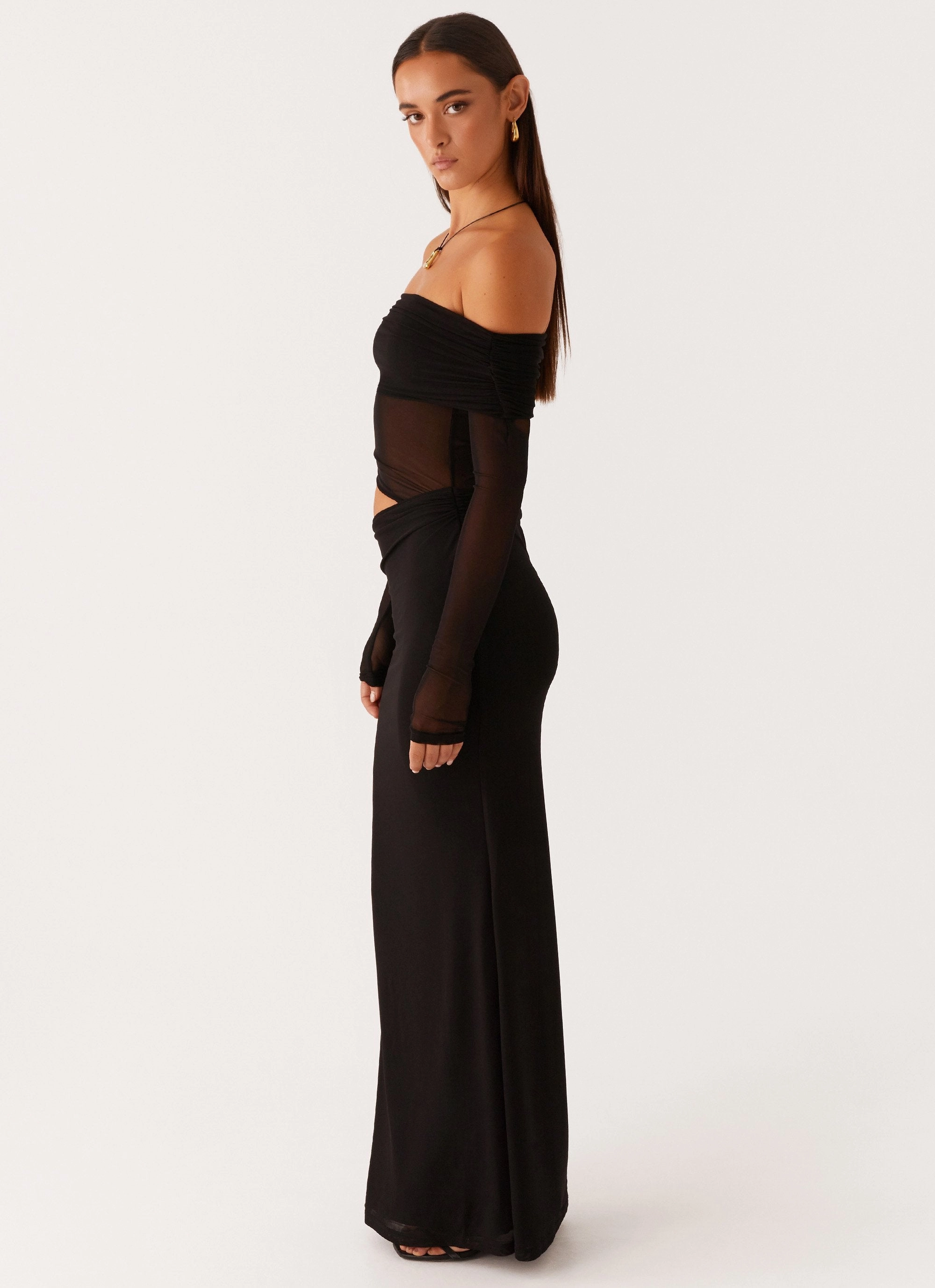 Lower Hem Daily Option Emery Maxi Dress - Black