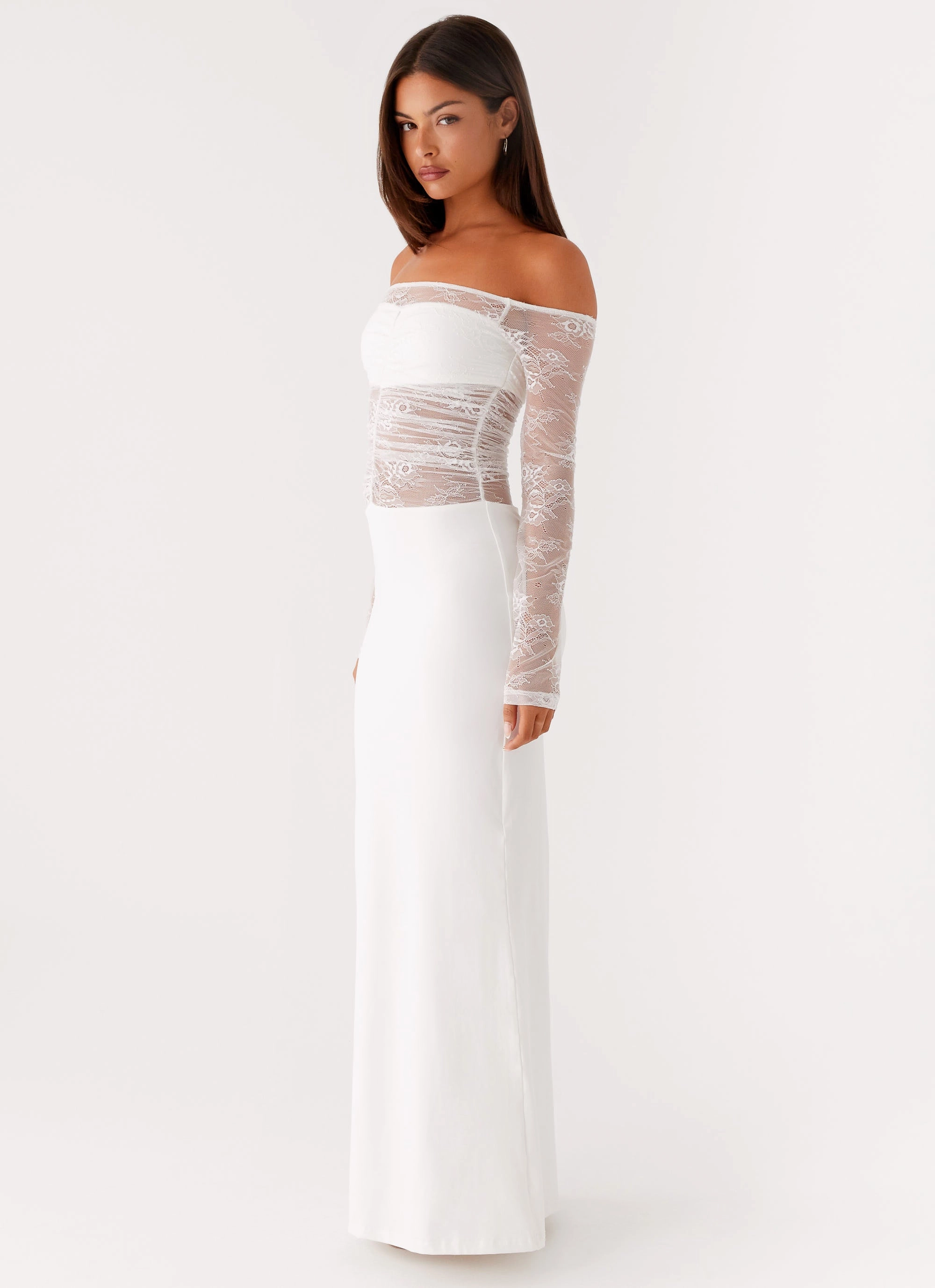 Solid-color Avi Maxi Dress - White