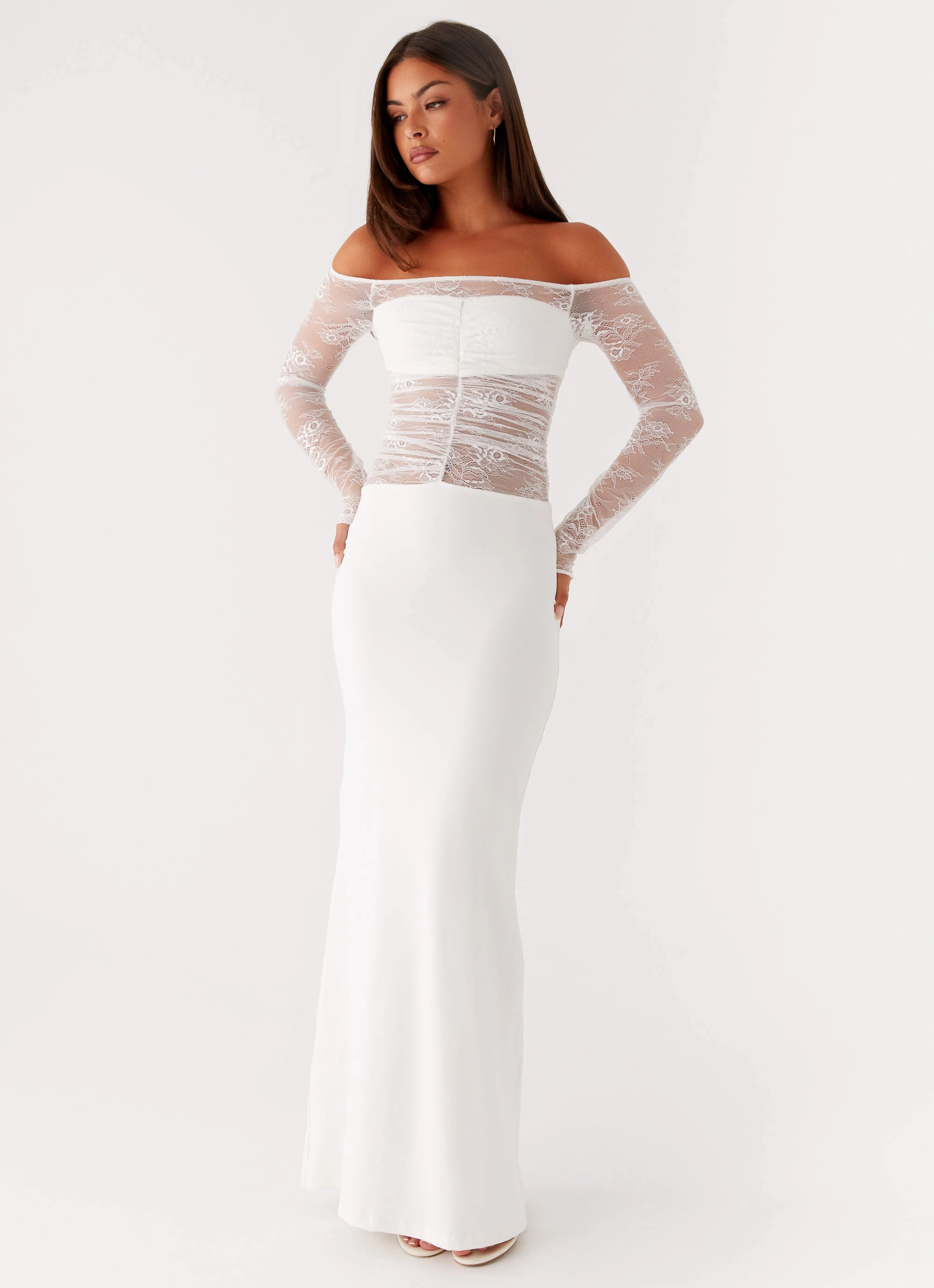 Avi Maxi Dress - White Flexible Style Cafe Vibe