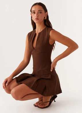 Active Moments Evening Glow Cassia Mini Dress - Brown