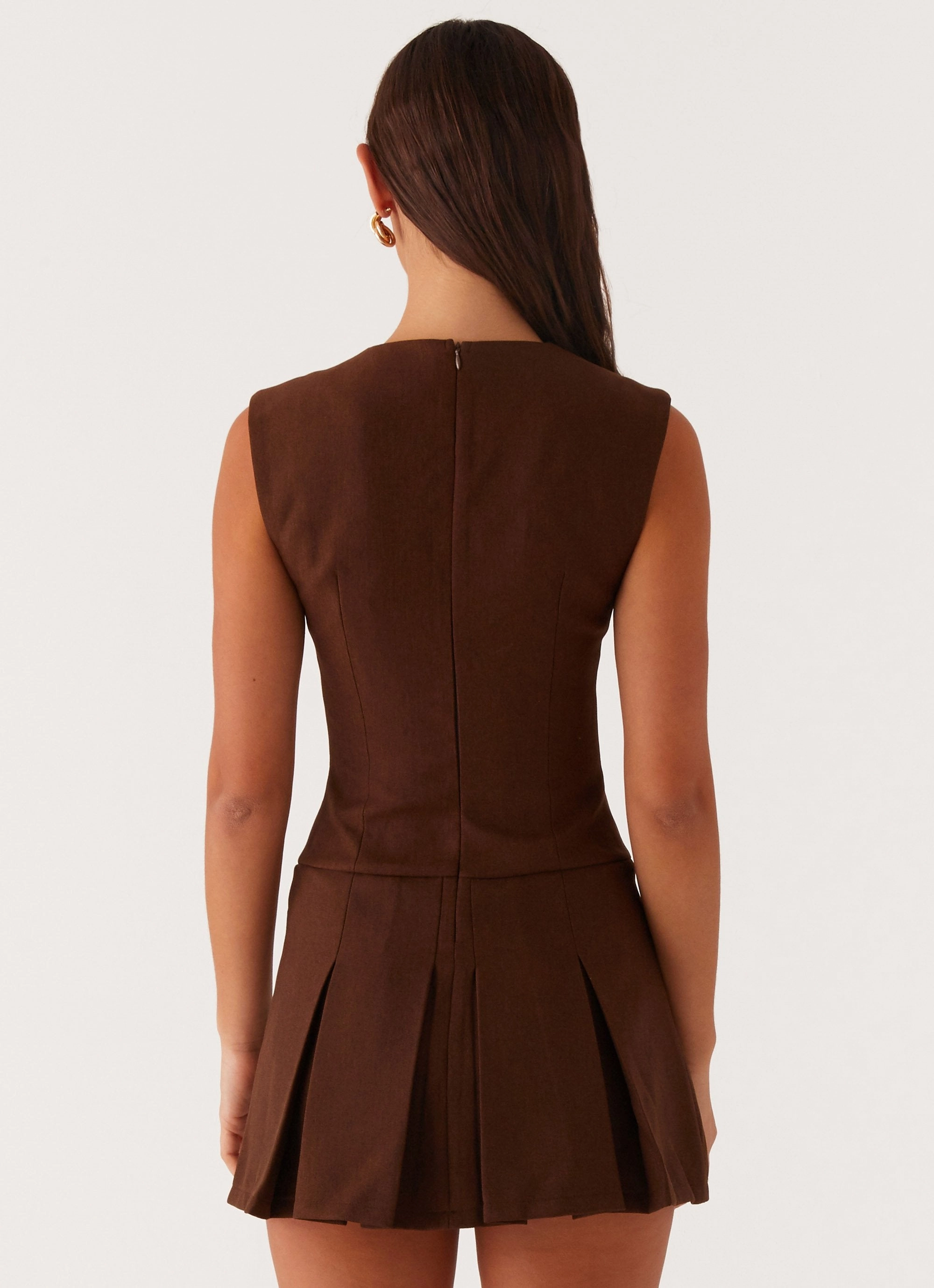 Loose Flow Daily Flex Cassia Mini Dress - Brown