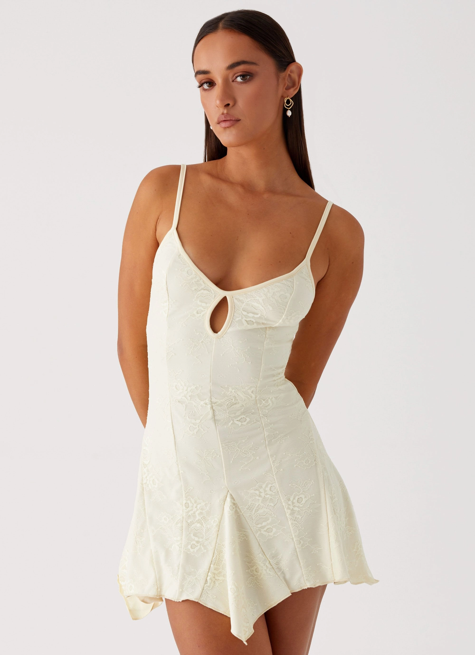 Soft Mesh Surry Mini Dress - Yellow