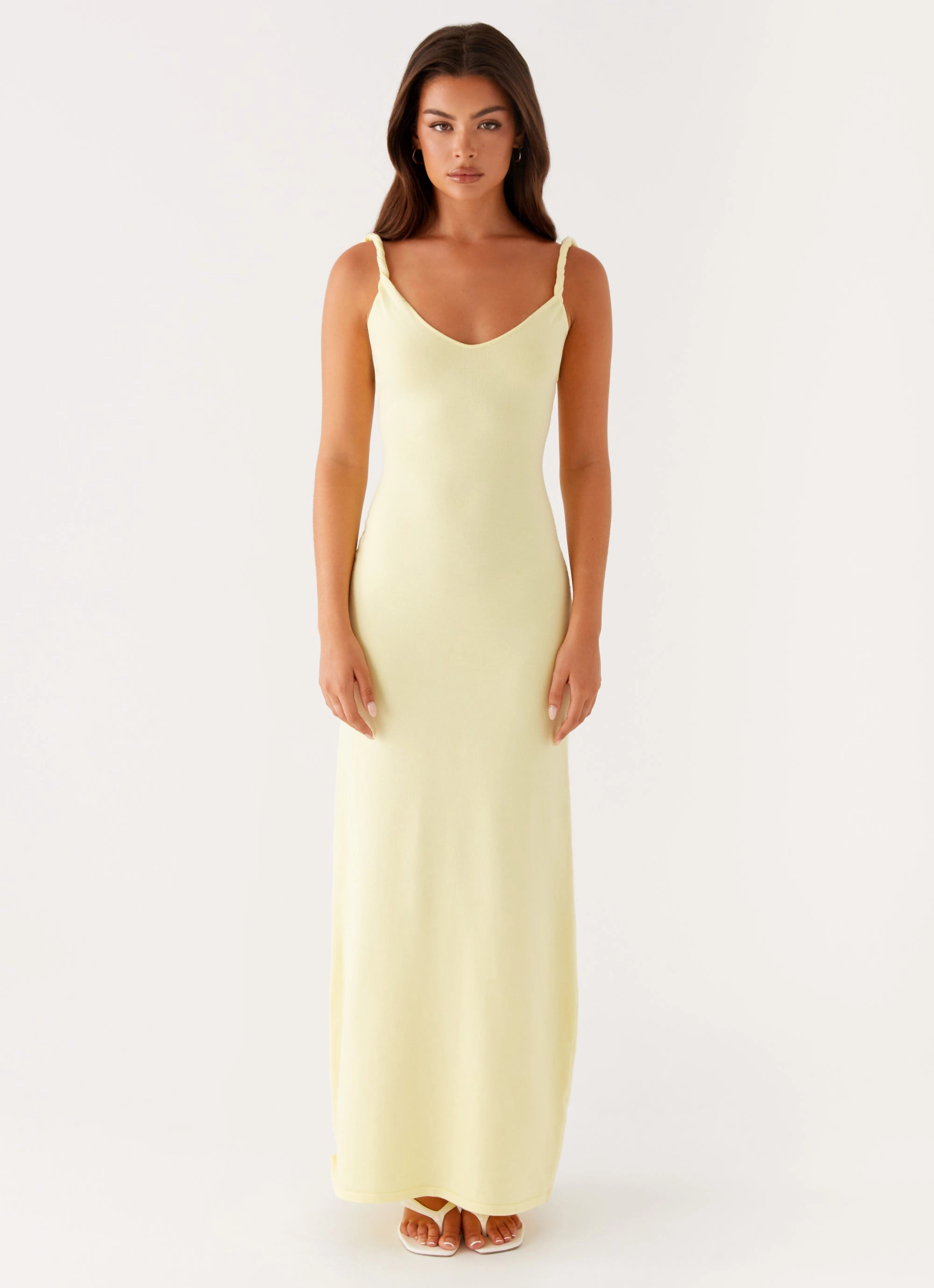 Office Fit Shape Retention Anastasia Maxi Dress - Yellow