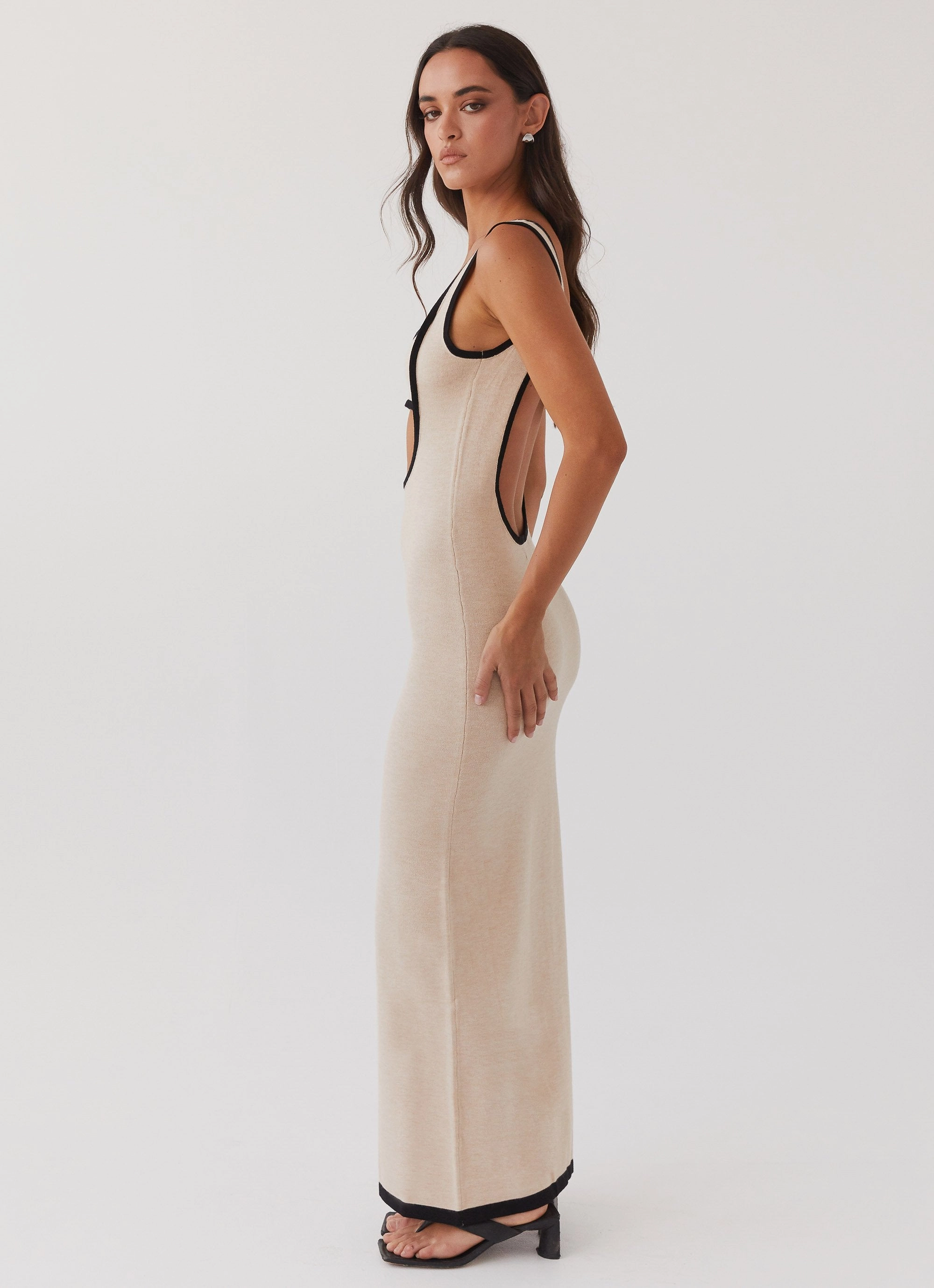 City Flow Lost In Paris Knit Maxi Dress - Tapioca