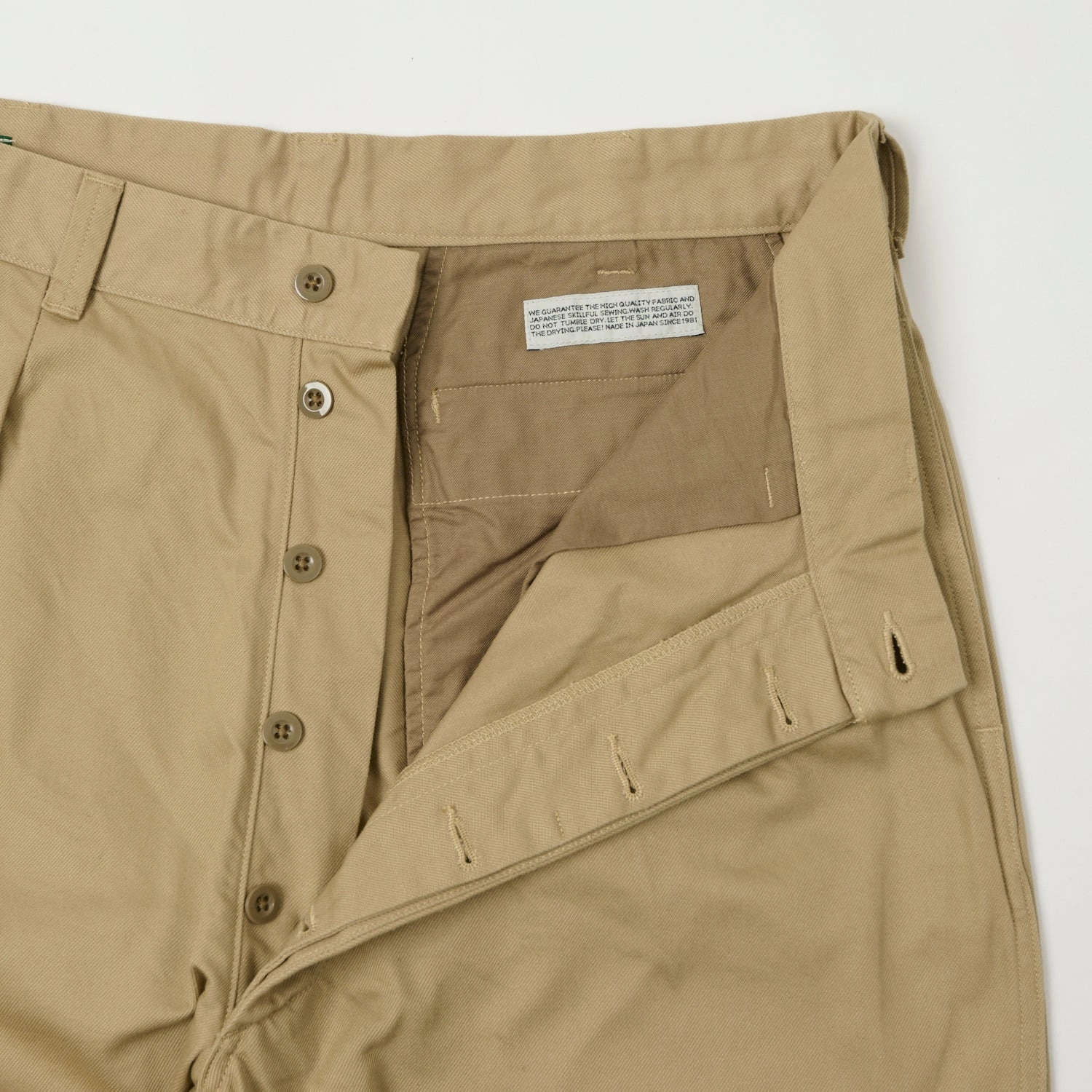 Natural Movement Everyday Essential Spellbound Double Pleat French Trousers - Khaki Beige