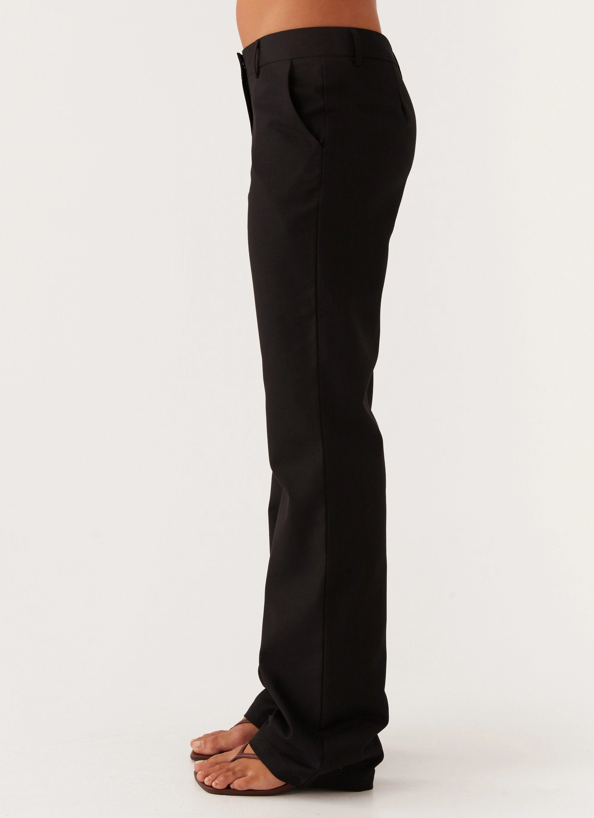 Relax Mode Athletic Fit Britley Fitted Trouser - Black