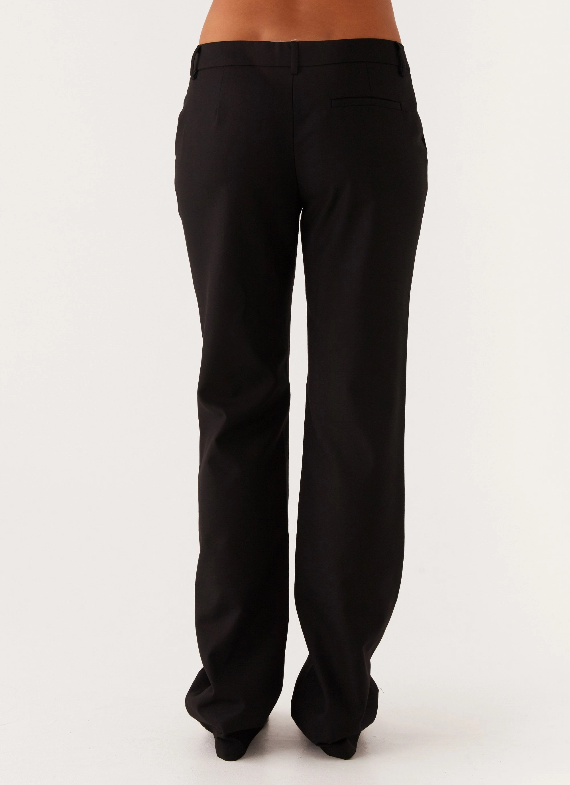 Britley Fitted Trouser - Black Perfect Pair Durable Waistband