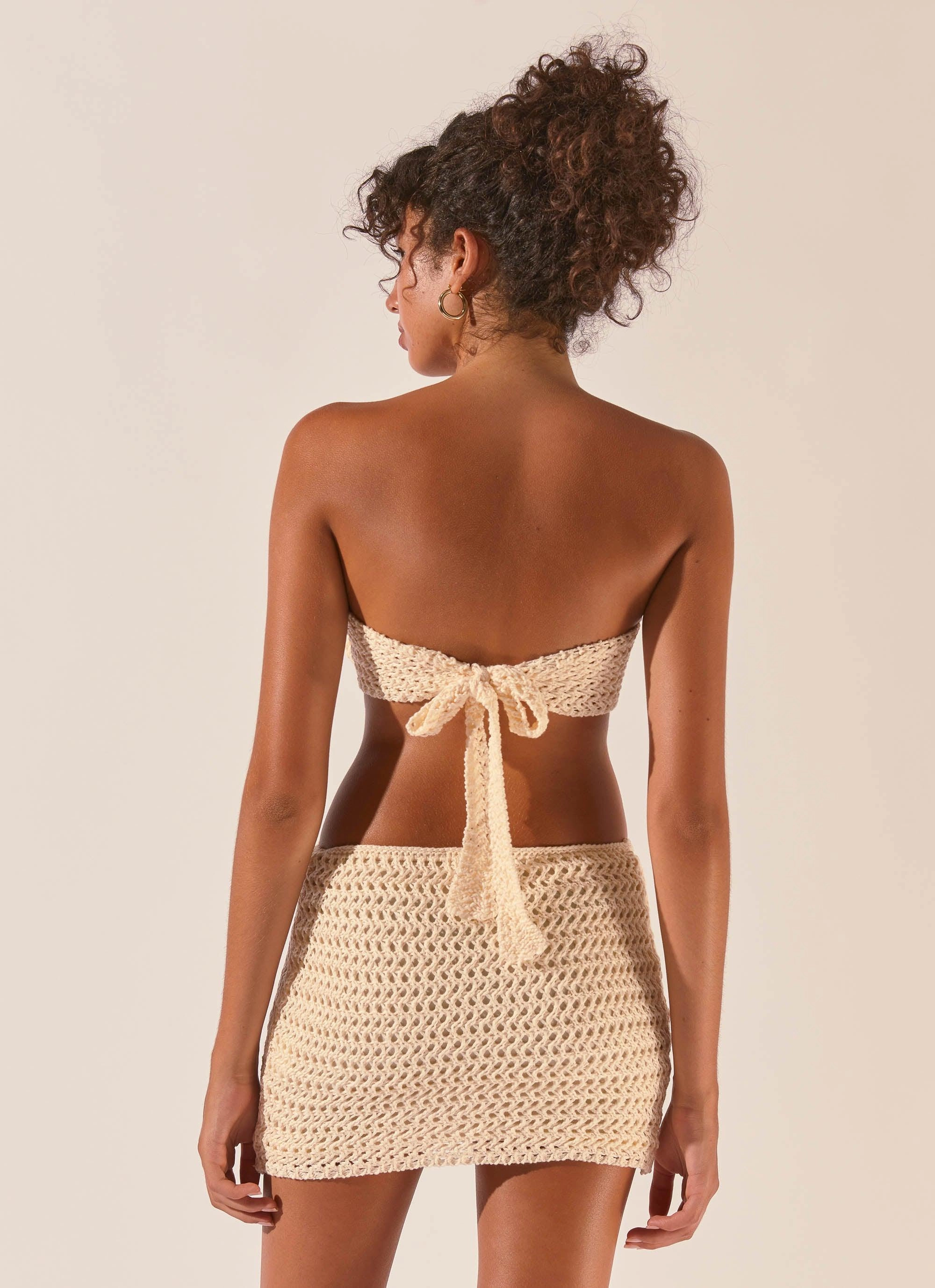 Balmy Nights Crochet Mini Dress - Seashell Texture Softness Flow Ready