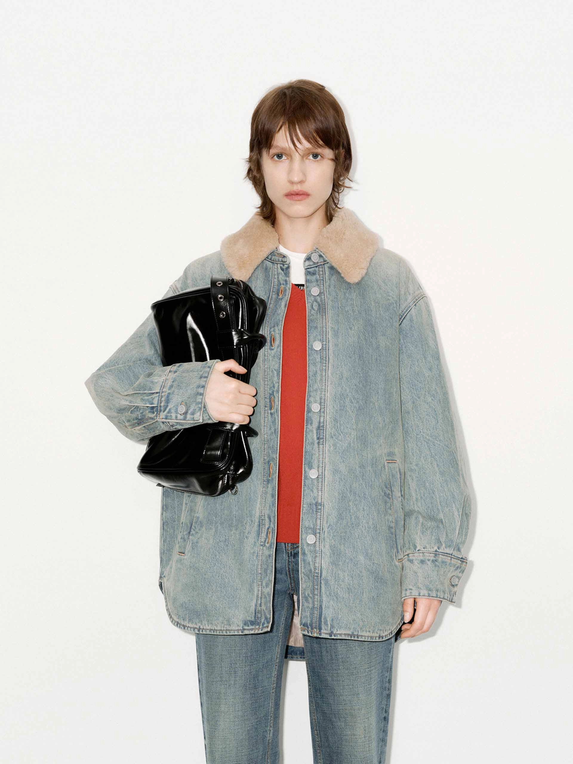 Quilted Denim Jacket Insulated Warmth HoodedStyle