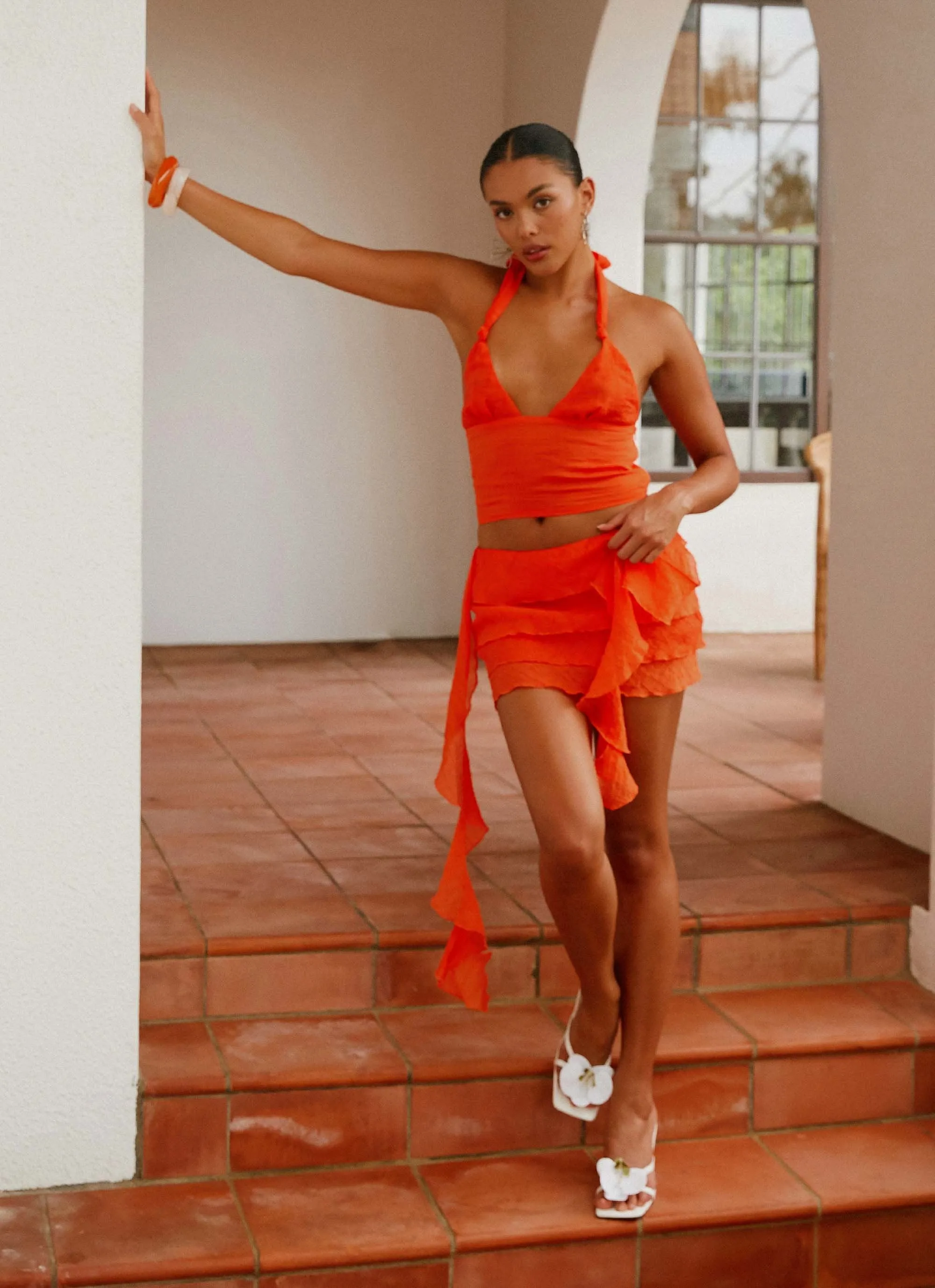 Thermal Regulating Clean Lines End Of Us Mini Skirt - Orange