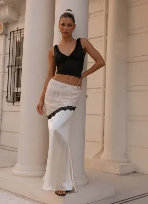Duet Lace Maxi Skirt - Ivory All Day Look