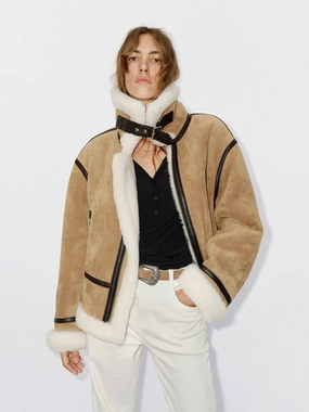 Magnetic Closure Options Suede Textured Fuzzy Jacket