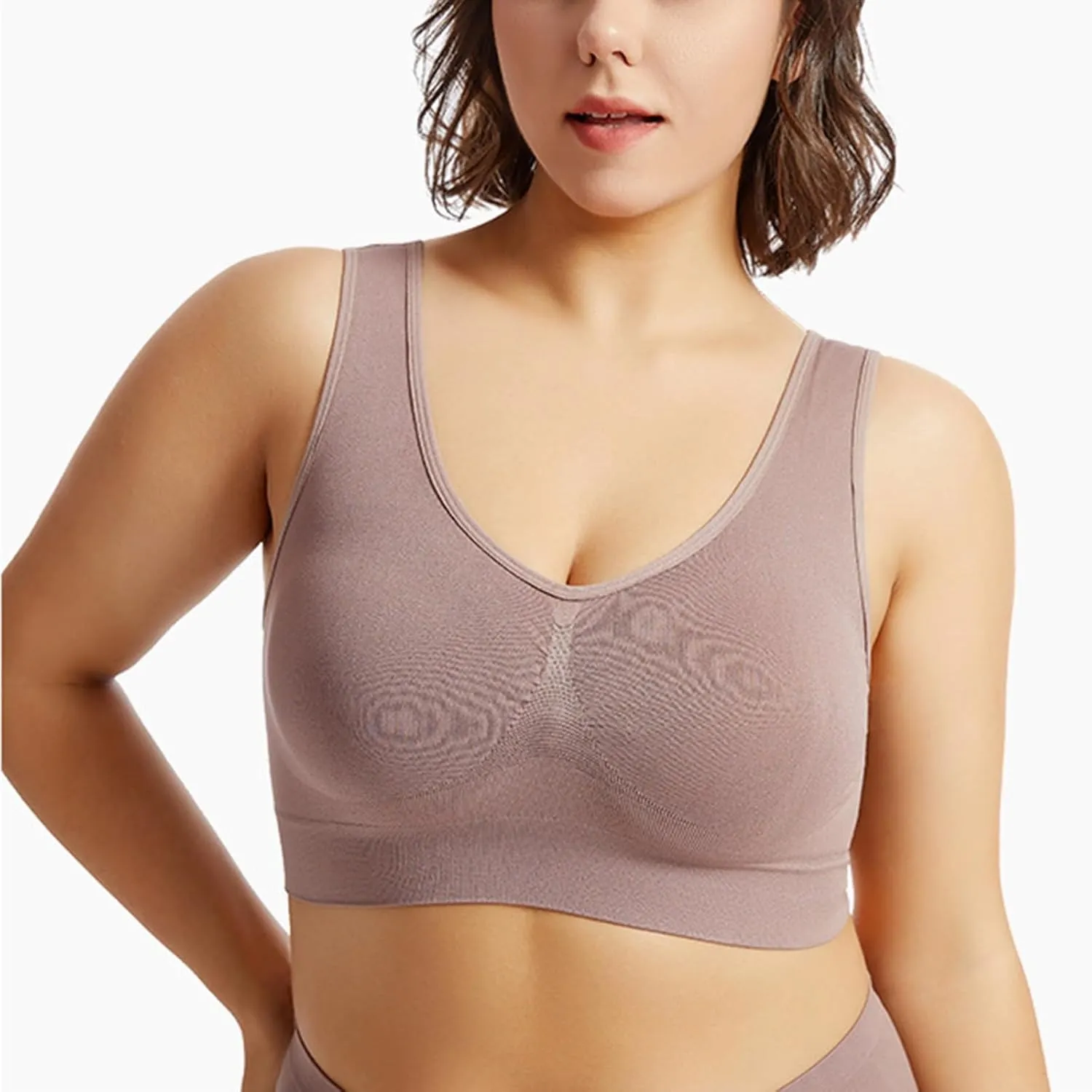 Summer Breathable Cool Liftup Air Bra Plus Size Seamless Sports Bras Comfy No Underwire Full Support Breathable Bra