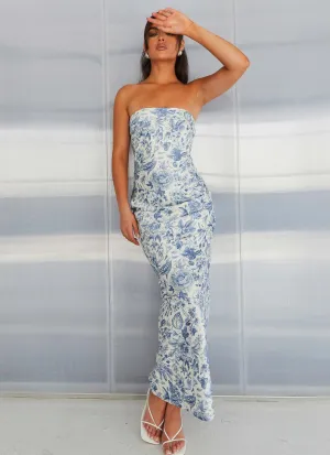 Outdoor Adventure Summer Lover Maxi Dress - Blue Paisley