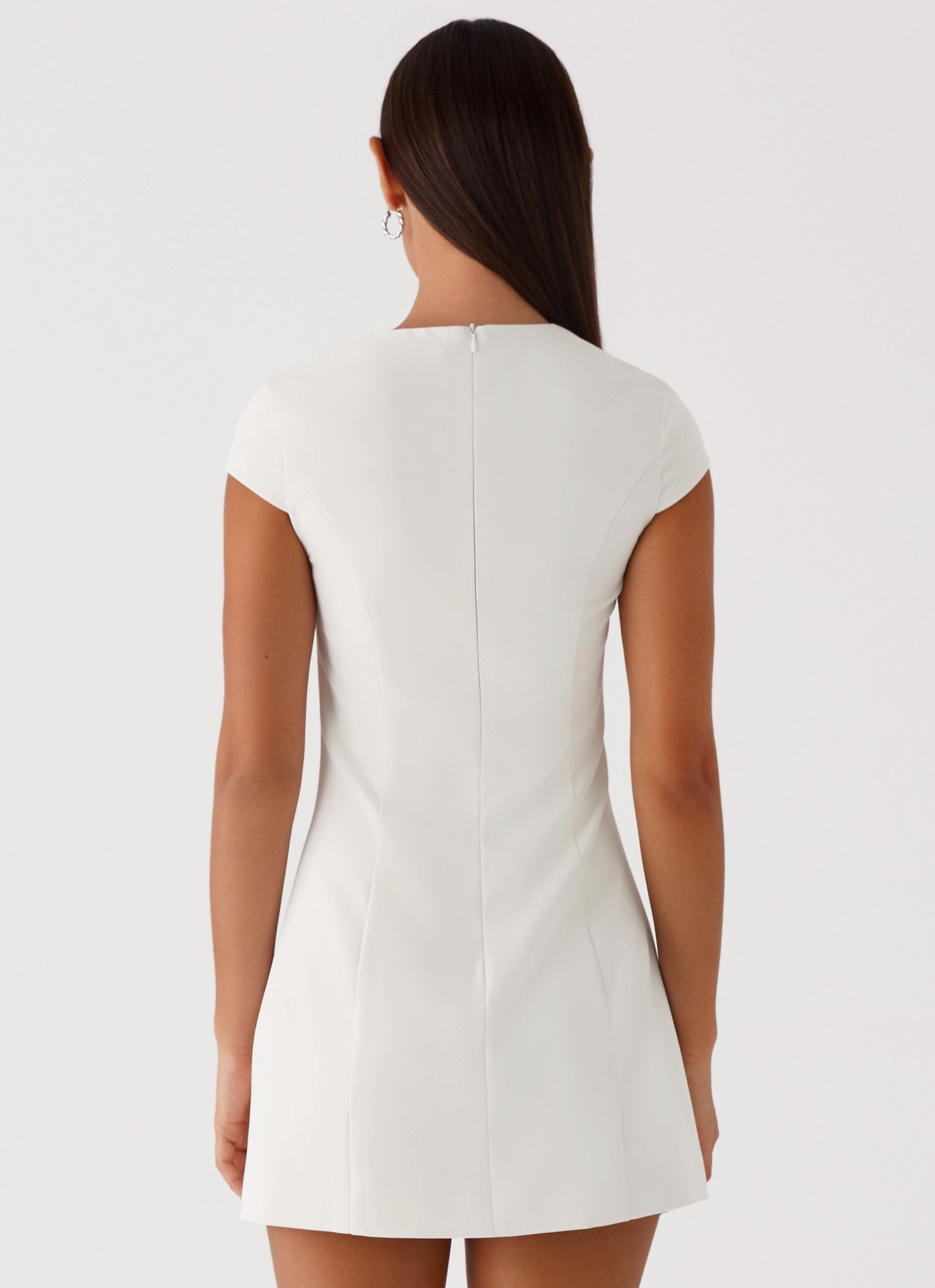 Harriet Mini Dress - Off White Light and Comfortable Wear