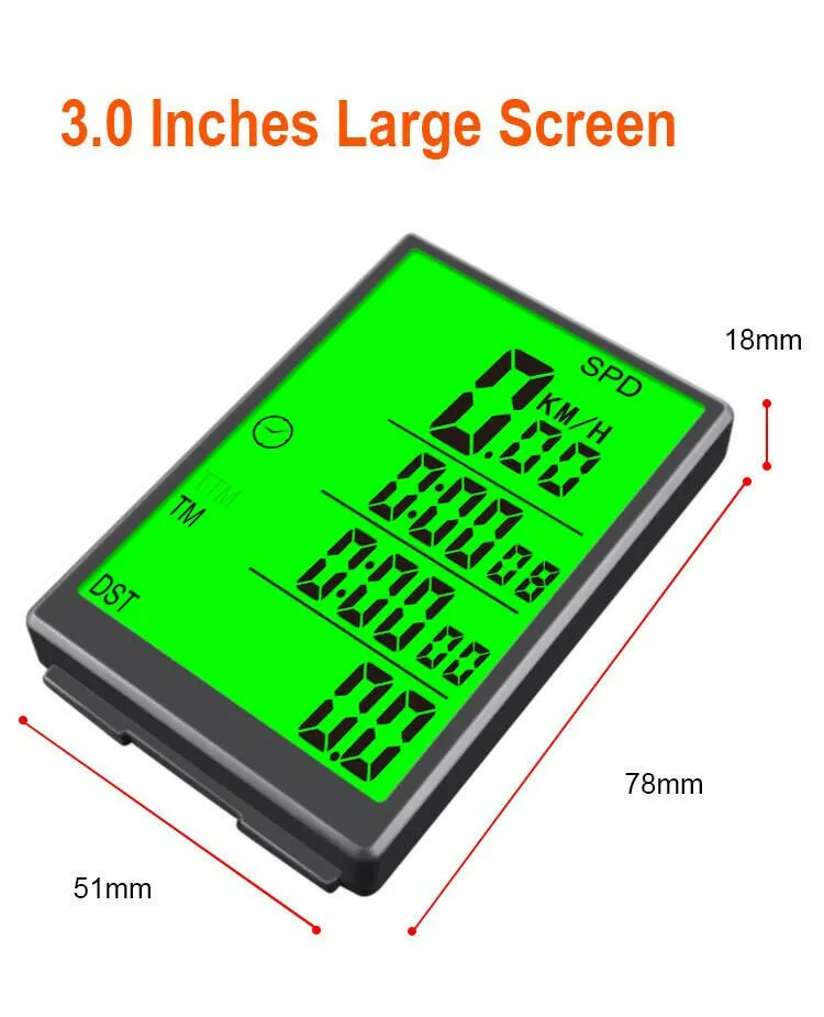 Sunding Wireless Bicycle Computer Bike Speedometer Odometer Backlight Speedometer Cycling Accessories Waterproof