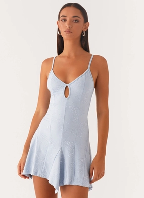 Surry Mini Dress - Blue Seasonal Mood Sleek and Simple