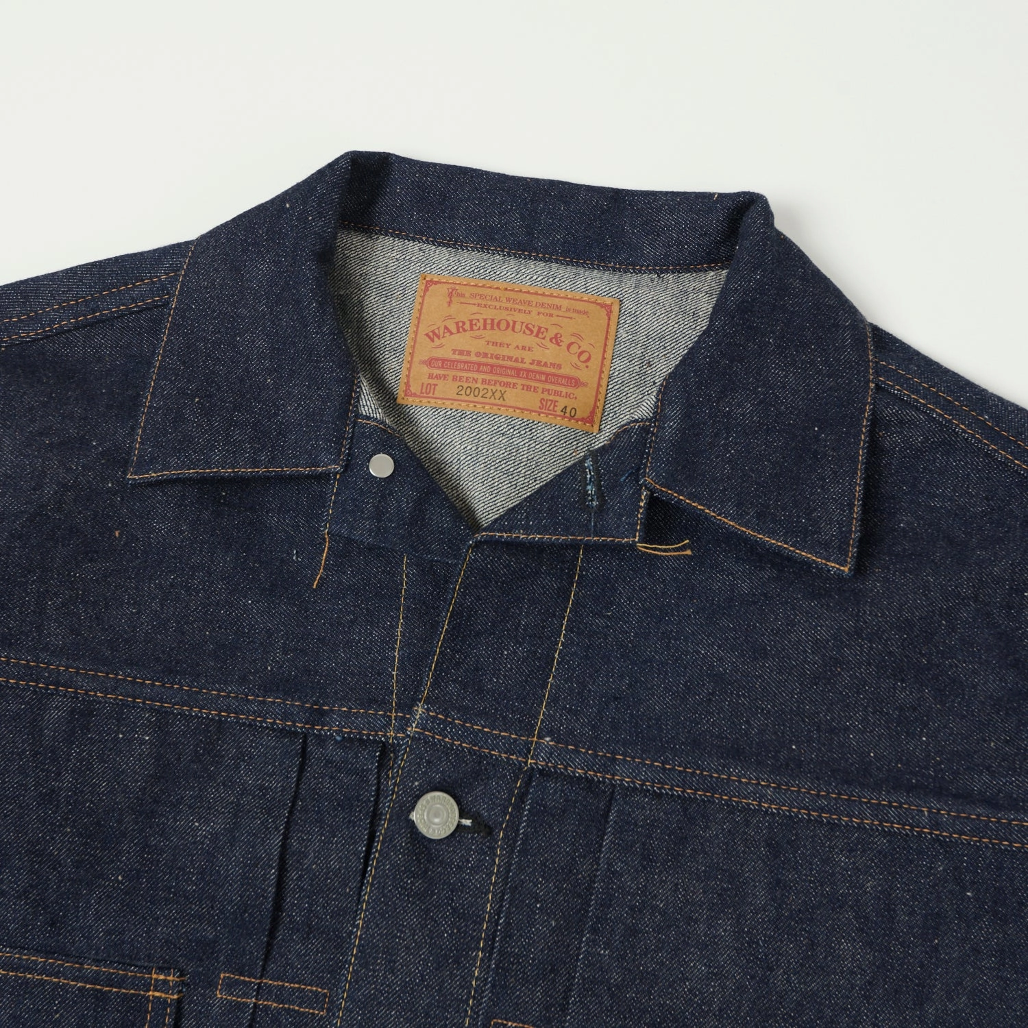 Reflective Safety Details Modern Fit Warehouse & Co 2002XX Early 1960's Type II Denim Jacket - Raw