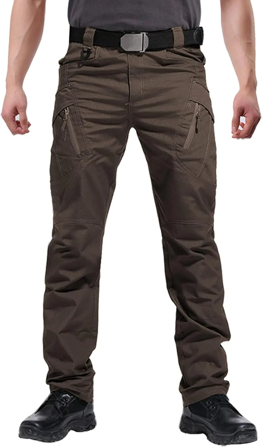 Susclude Men's Outdoor Cargo Work Trousers Military Tactical Pants Ripstop Assault Combat Trousers Hiking Pants Men
