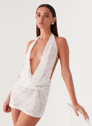 Essential Wardrobe Elysia Lace Mini Dress - White