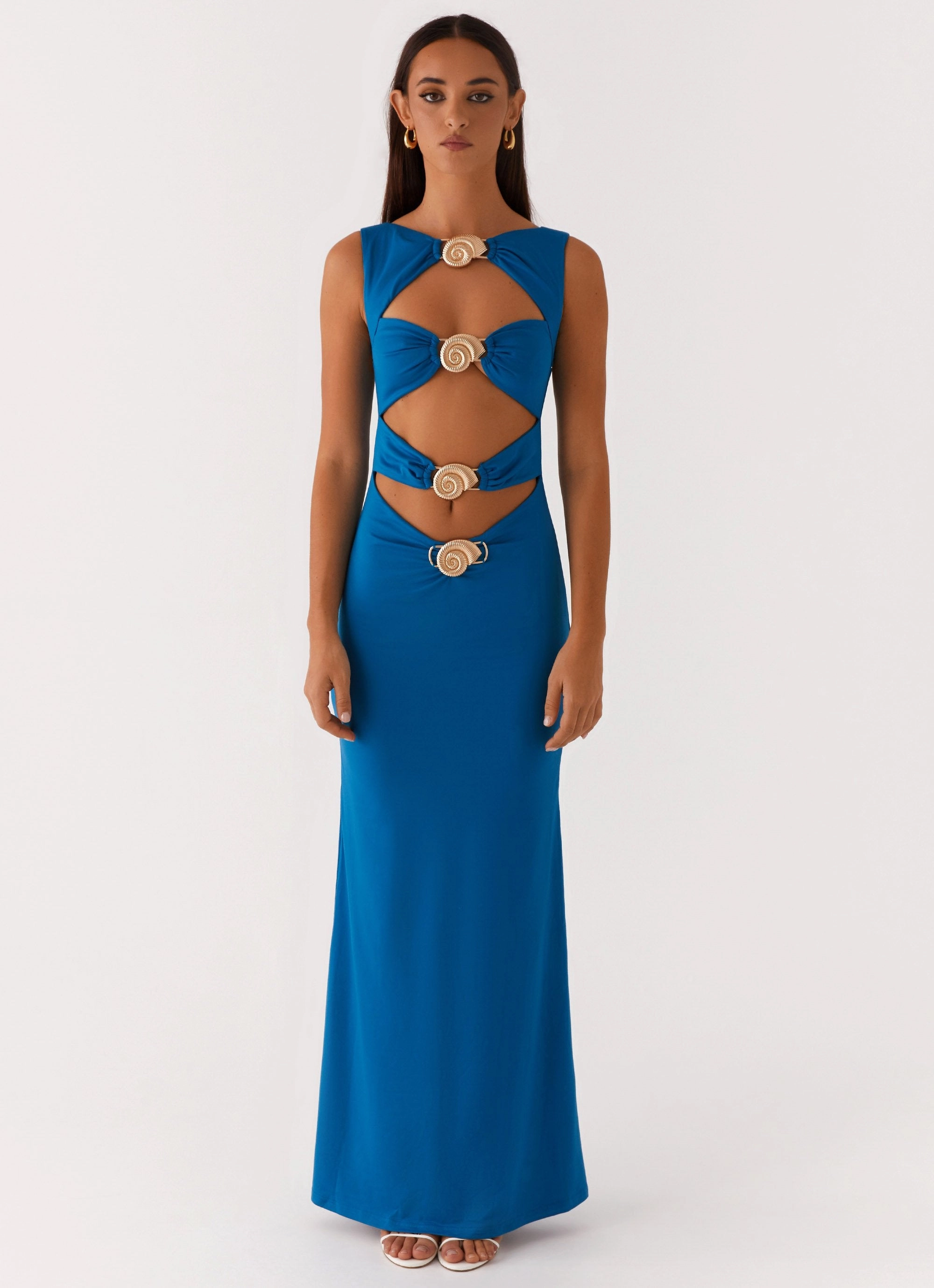Lagoon Cut Out Maxi Dress - Royal Blue Breezy Comfort
