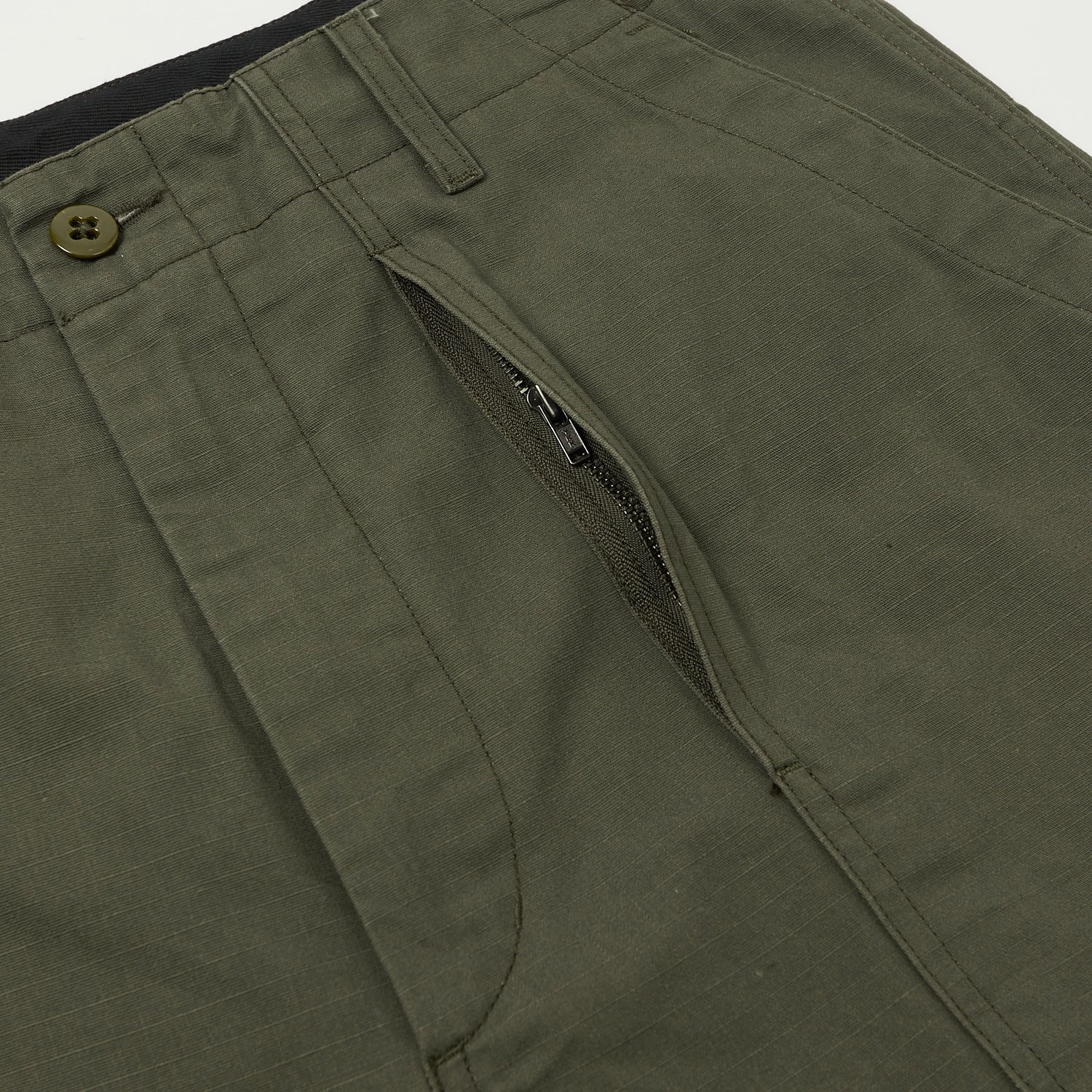 Engineered Garments Heavyweight Ripstop Fatigue Pant - Olive WrinkleFreeFabric Chilly Weather Fit