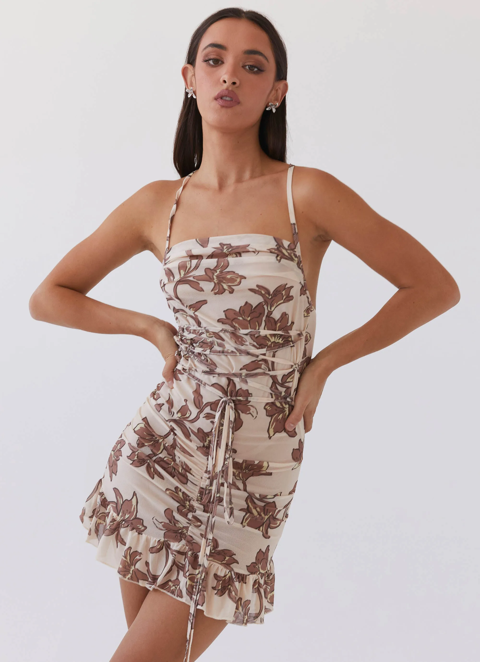 Sweet Intentions Mini Dress - Hazel Bloom No Slip Shoulder Grip Unstructured Shoulder