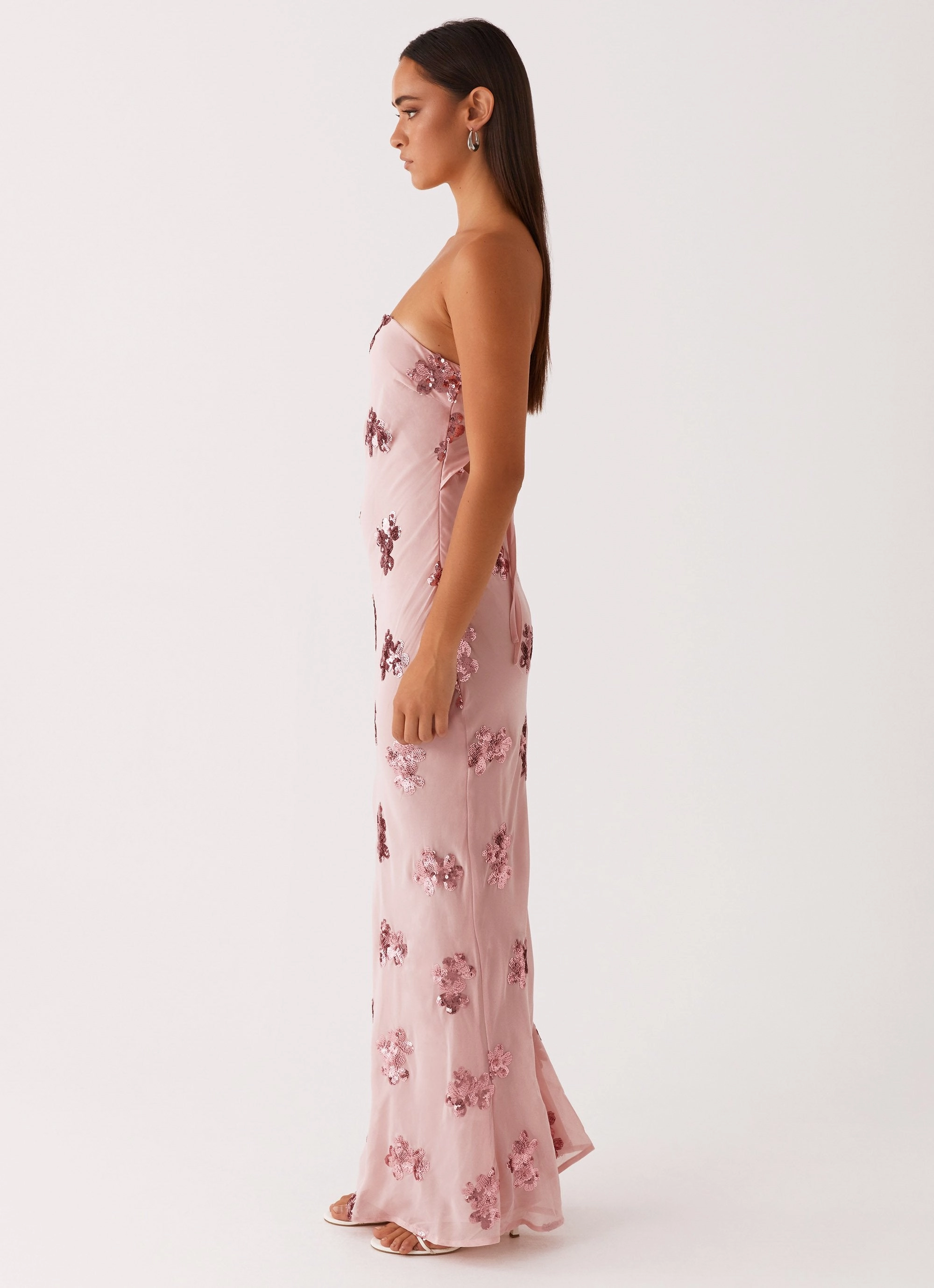 Sweet Escape Sequin Maxi Dress - Baby Pink Feminine Comfort