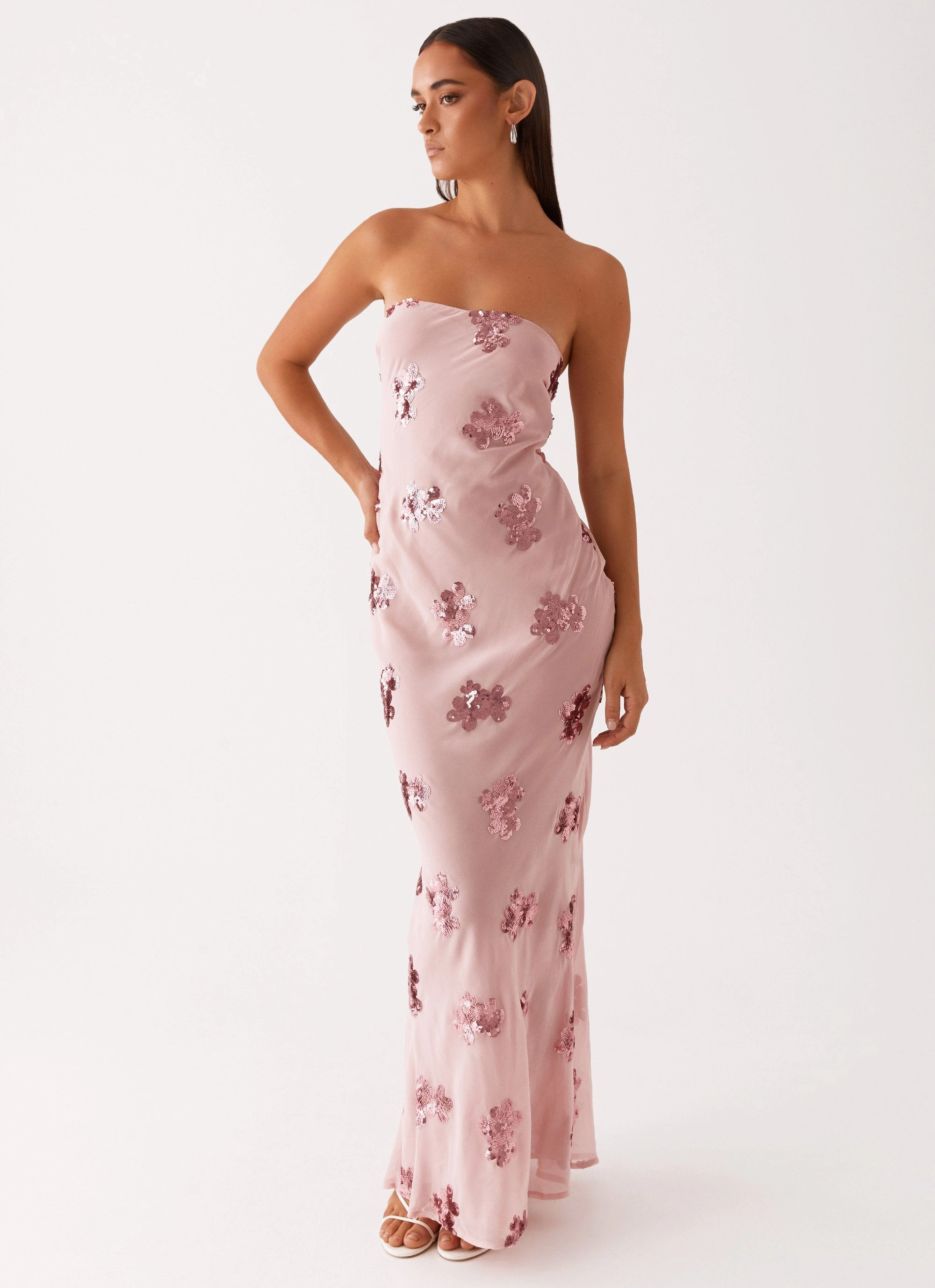 Sweet Escape Sequin Maxi Dress - Baby Pink Comfortable and Flattering