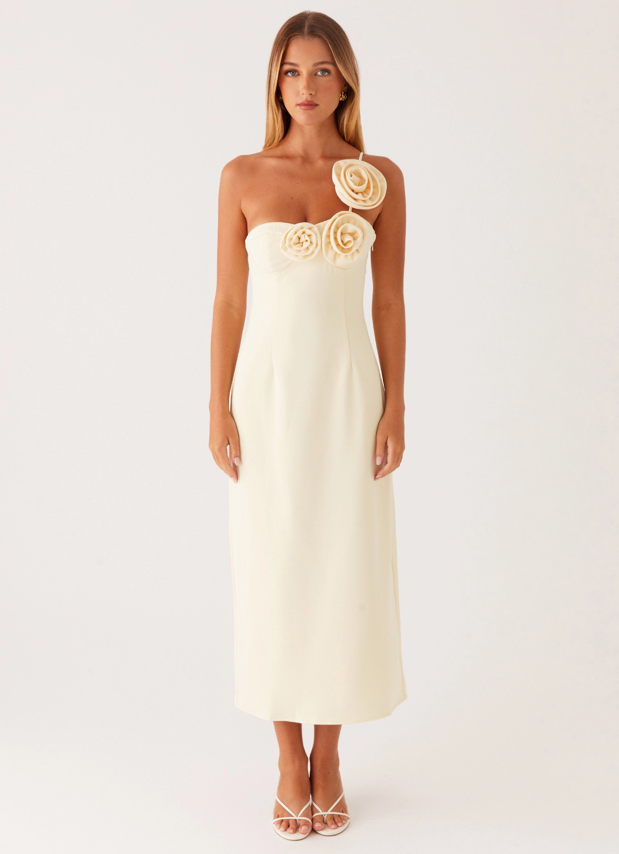Sweetpea Midi Dress - Yellow Comfortable texture Power Soft