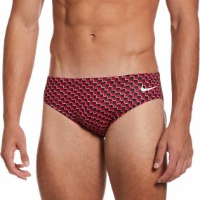 Drippy Check Brief Reinforced Hems High Elasticity Blend