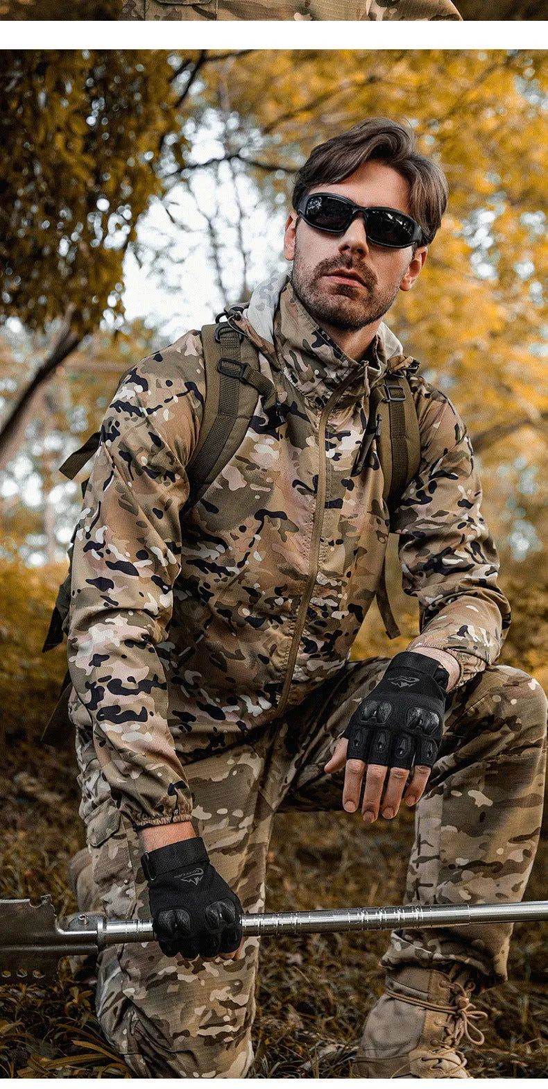 Tactical Men's Fitness Training Outdoor Cycling Sports Leak Half Finger Non-Slip Mountaineering Rock Climbing Fighting Protectiv