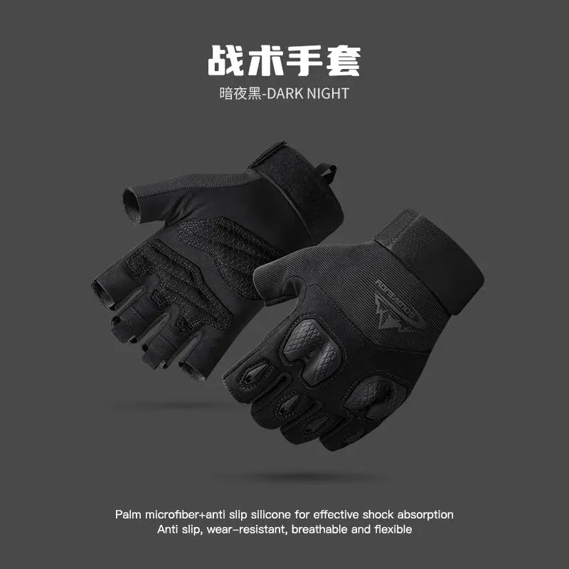 Tactical Men's Fitness Training Outdoor Cycling Sports Leak Half Finger Non-Slip Mountaineering Rock Climbing Fighting Protectiv