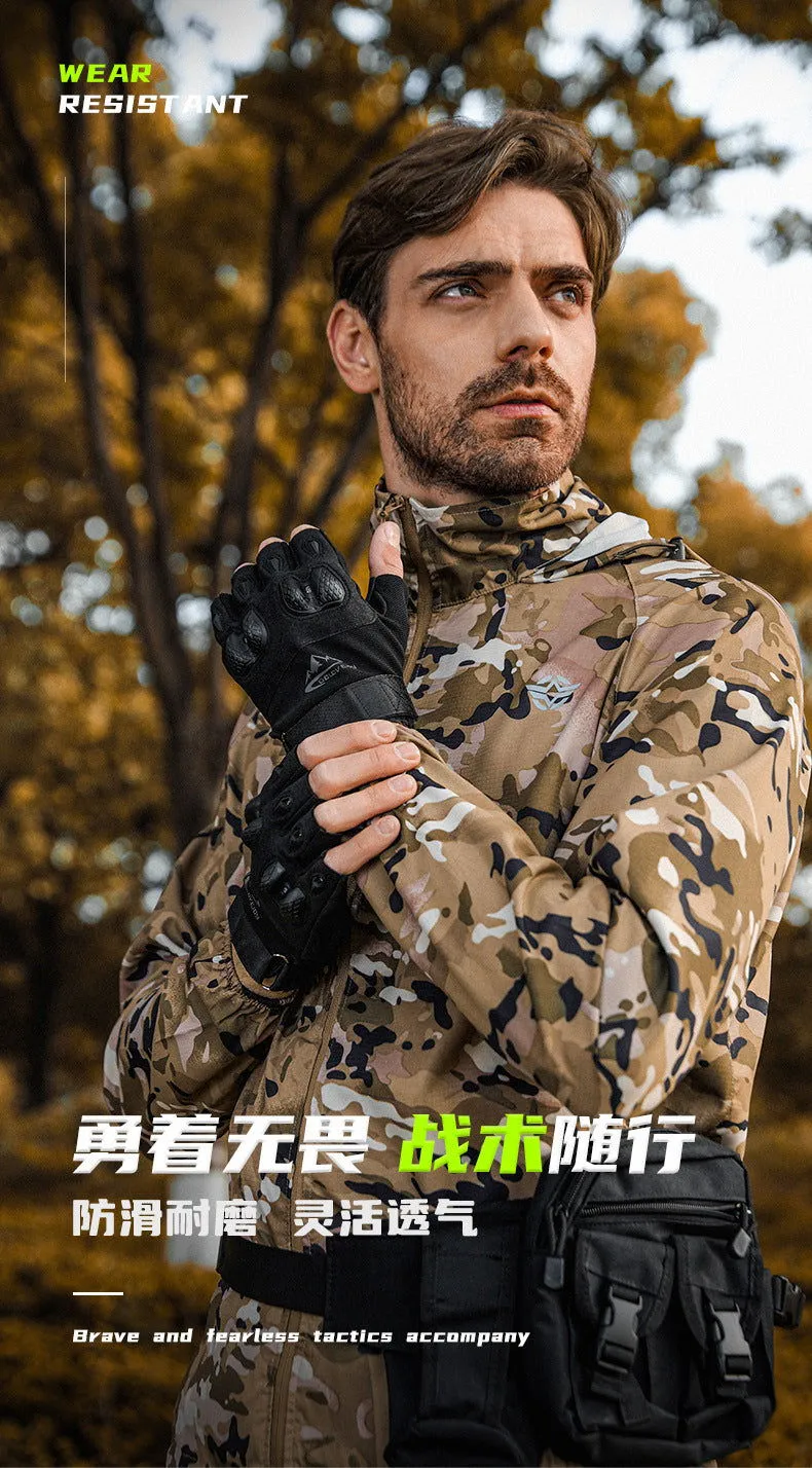 Tactical Men's Fitness Training Outdoor Cycling Sports Leak Half Finger Non-Slip Mountaineering Rock Climbing Fighting Protectiv