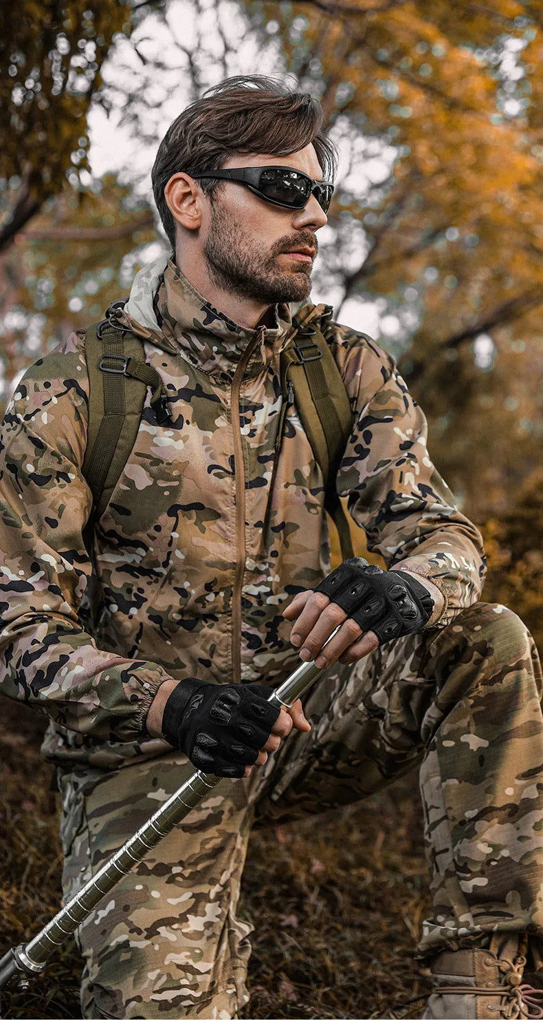 Tactical Men's Fitness Training Outdoor Cycling Sports Leak Half Finger Non-Slip Mountaineering Rock Climbing Fighting Protectiv