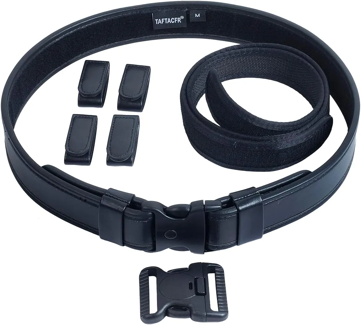 TAFTACFR Duty Belt for Law Enforcement Utility Security Military Police 2.0" Tactical Patrol Belt Set