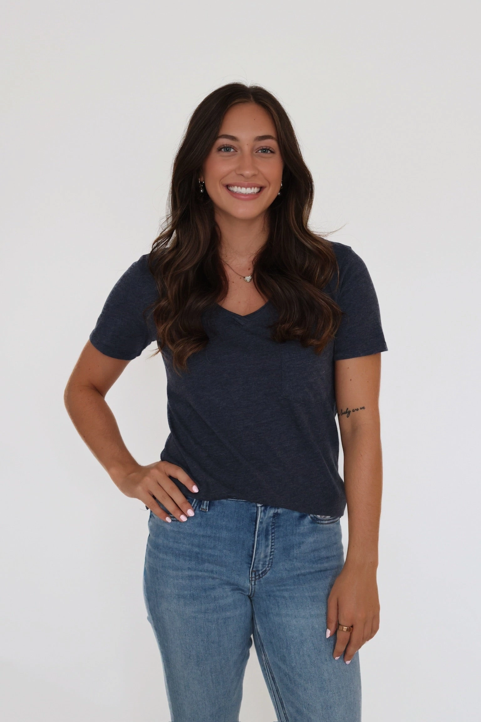 Rubberized grip Modern Pocket Tee- Eclipse