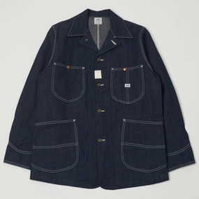 Lee Archives 1949 'Loco' Denim Coverall Jacket - Raw Fringe Detail