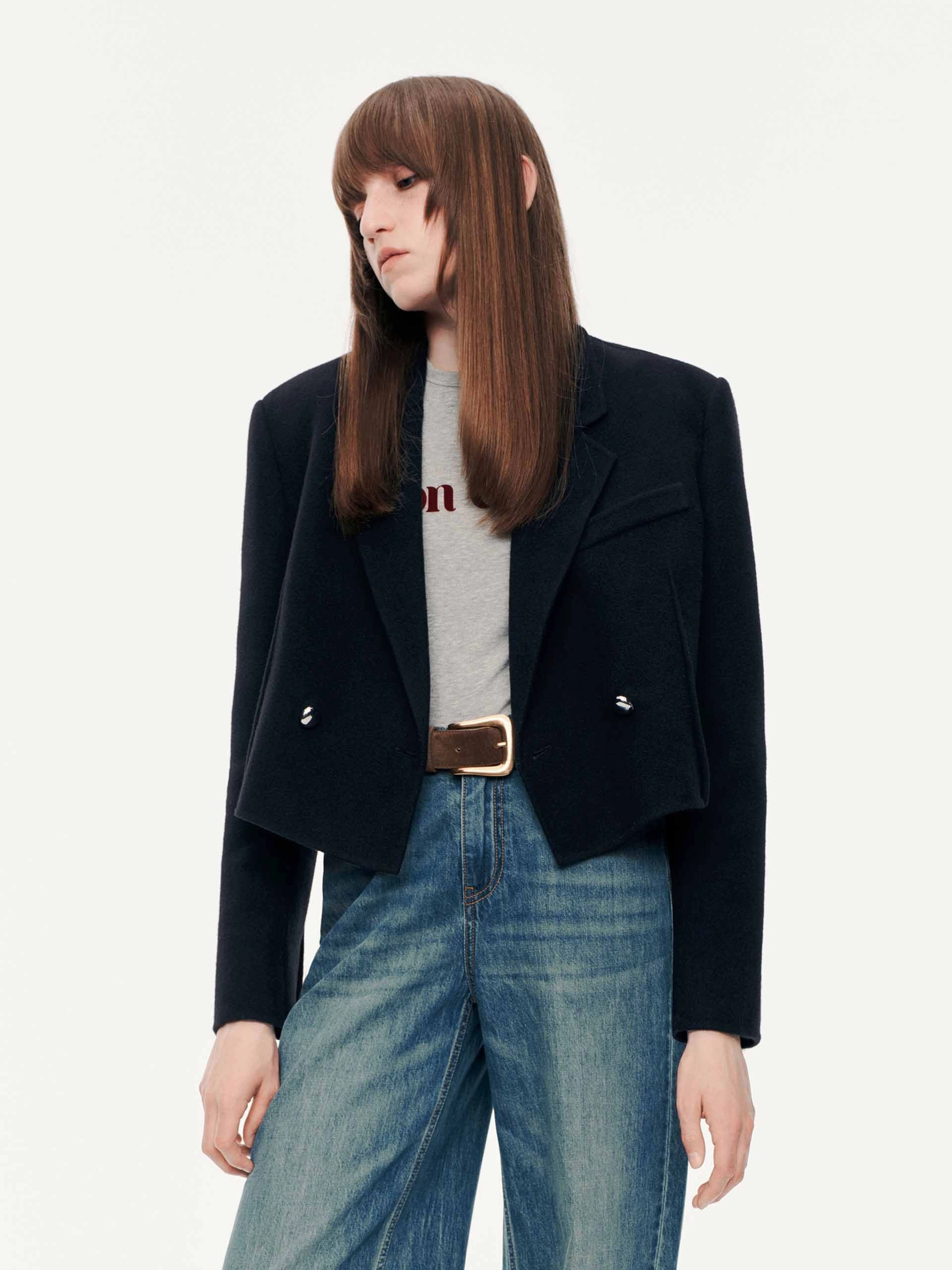 SnapFastenings QuickDryFinish Cropped Fit Wool Blazer