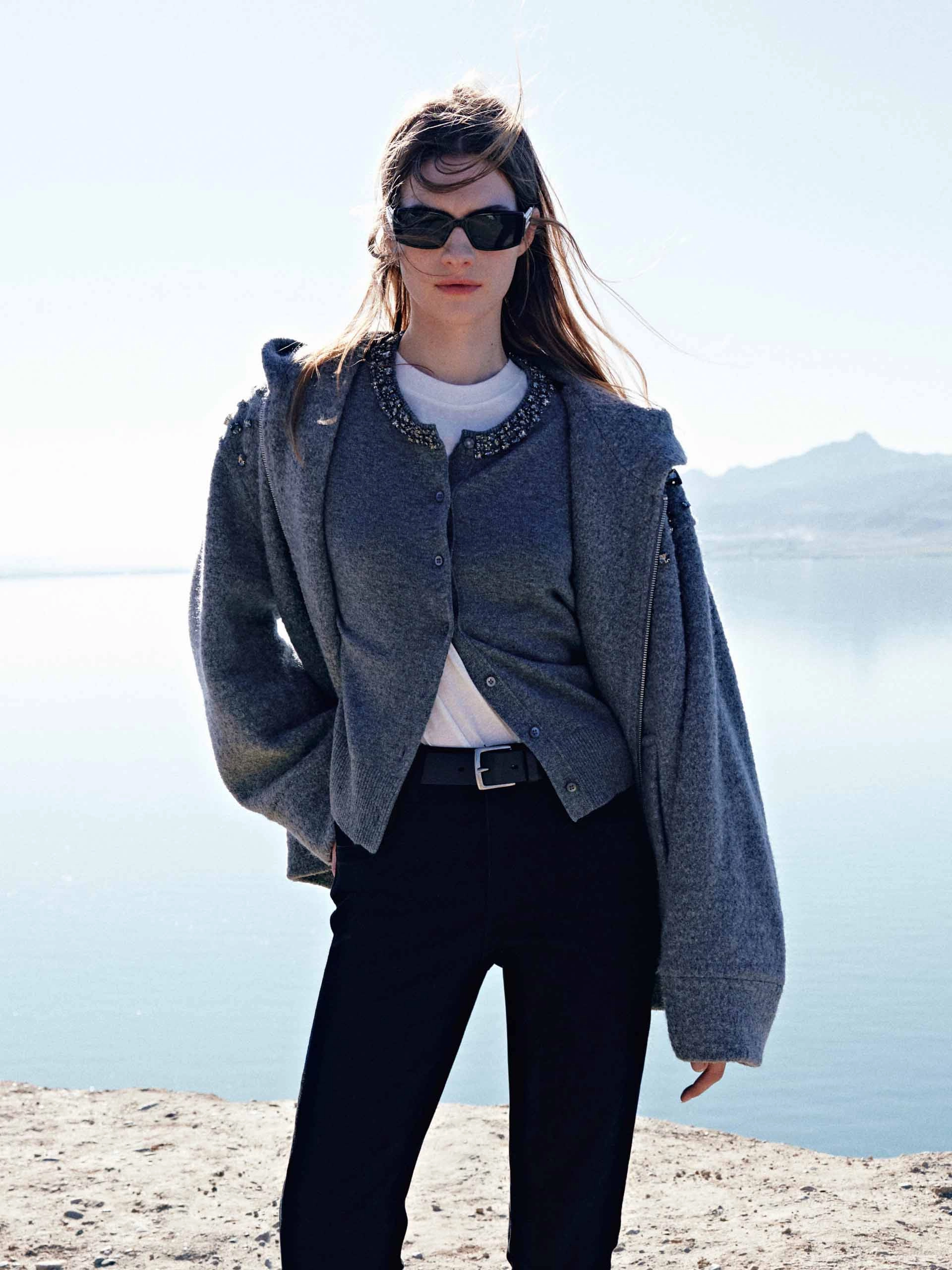 Merino Wool Hooded Jacket Mesh Lining