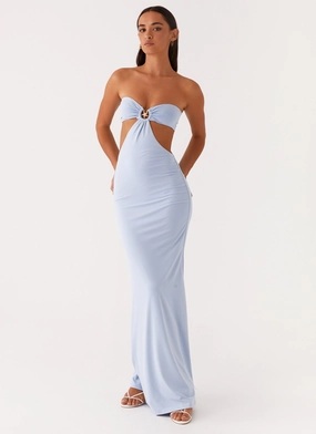 Tatiana Maxi Dress - Blue All-season Work Favorite