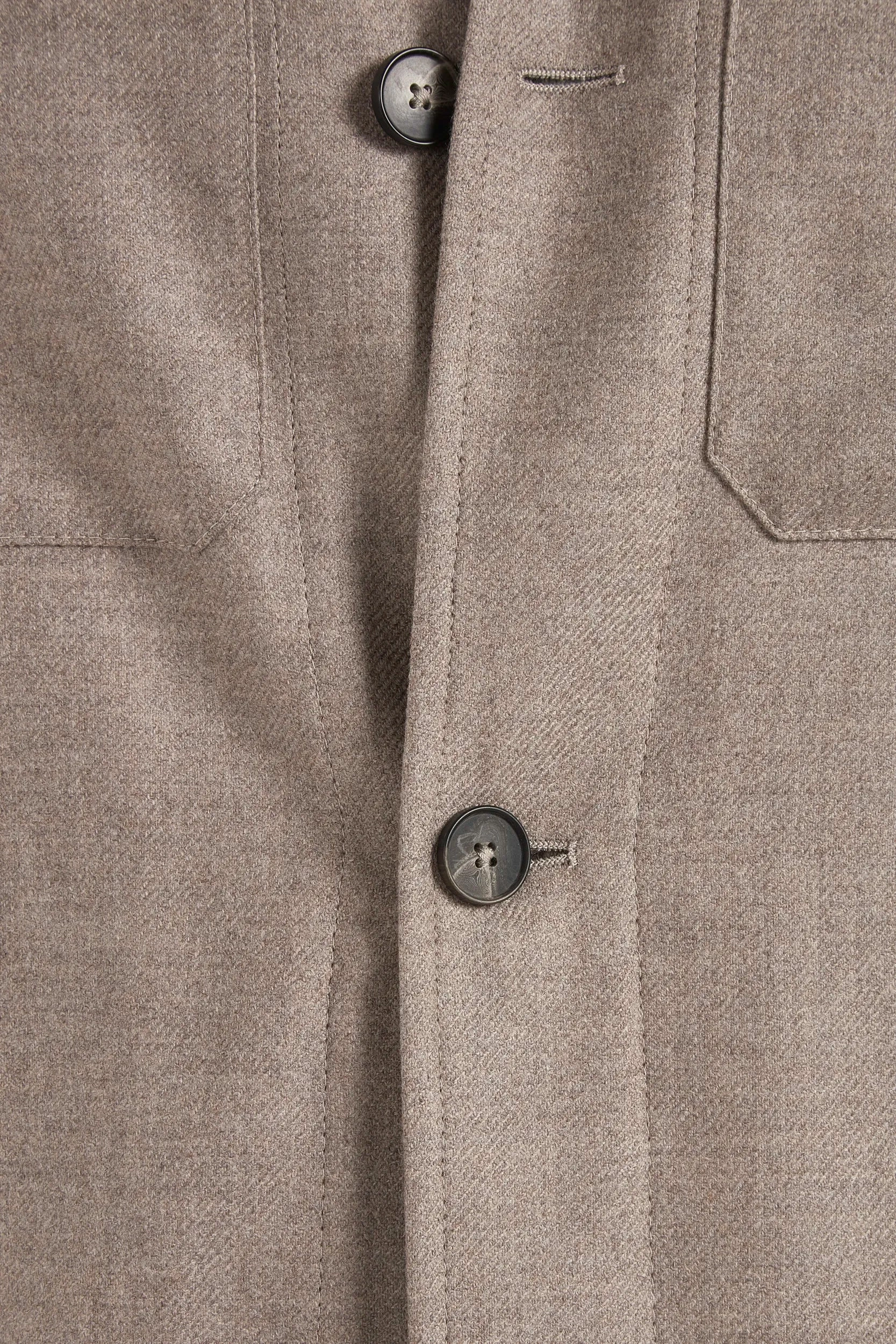 AllDay Comfort Design Taupe wool and cashmere shirt jacket  - Made in Italy