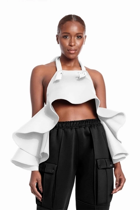 Taye Halter Crop Top - XS AbrasionResistant Fabric QuickPackFoldableDesign