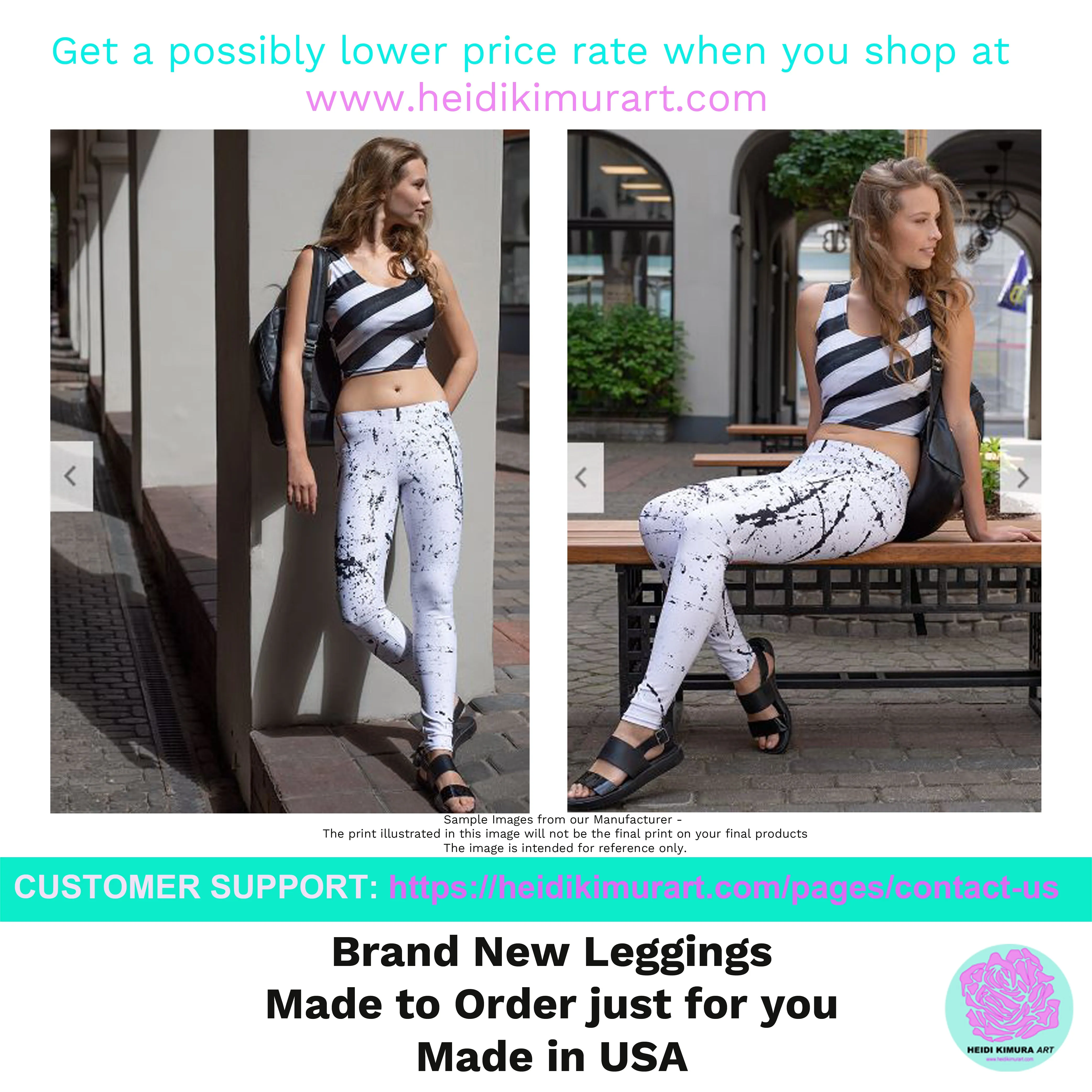 Teal Blue Bridesmaid Tights, Best Solid Color Bridesmaid Premium Yoga Capri Leggings-Made in USA