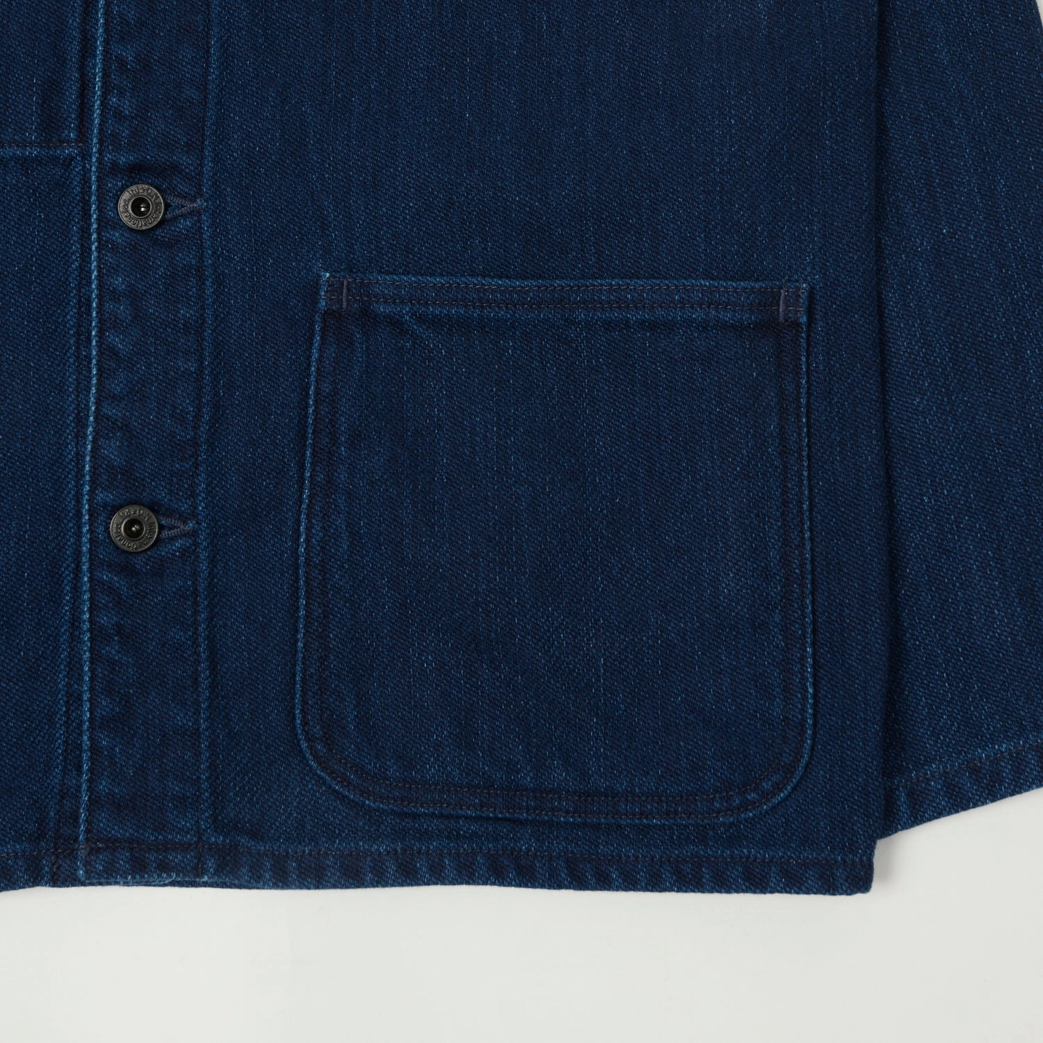 ONI Denim 03501 Indigo Dobby Twill Coverall Jacket - Indigo Double Stitch Seams