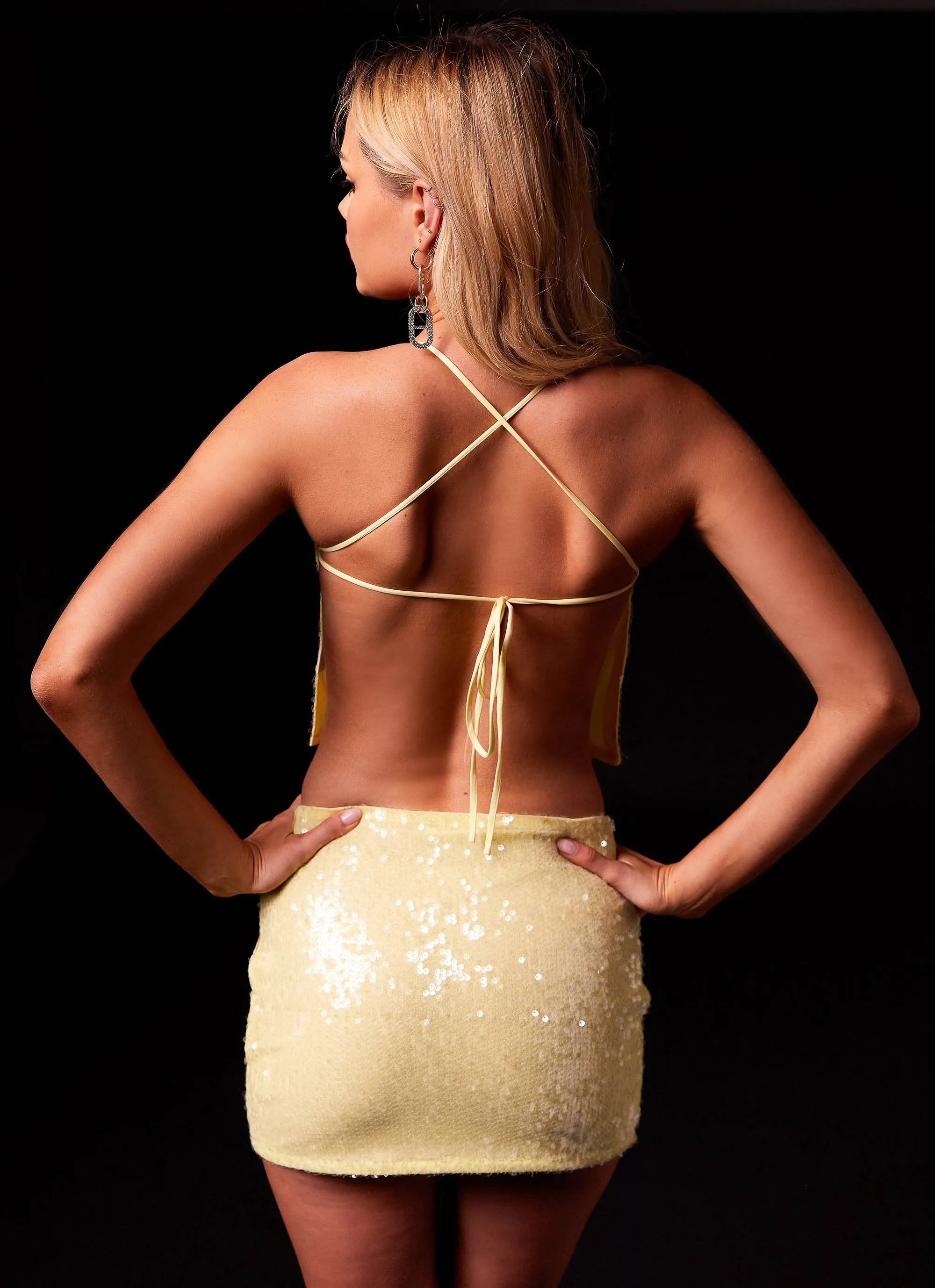 Nostalgic Nights Sequin Top - Lemon Spritz MultipanelLayout