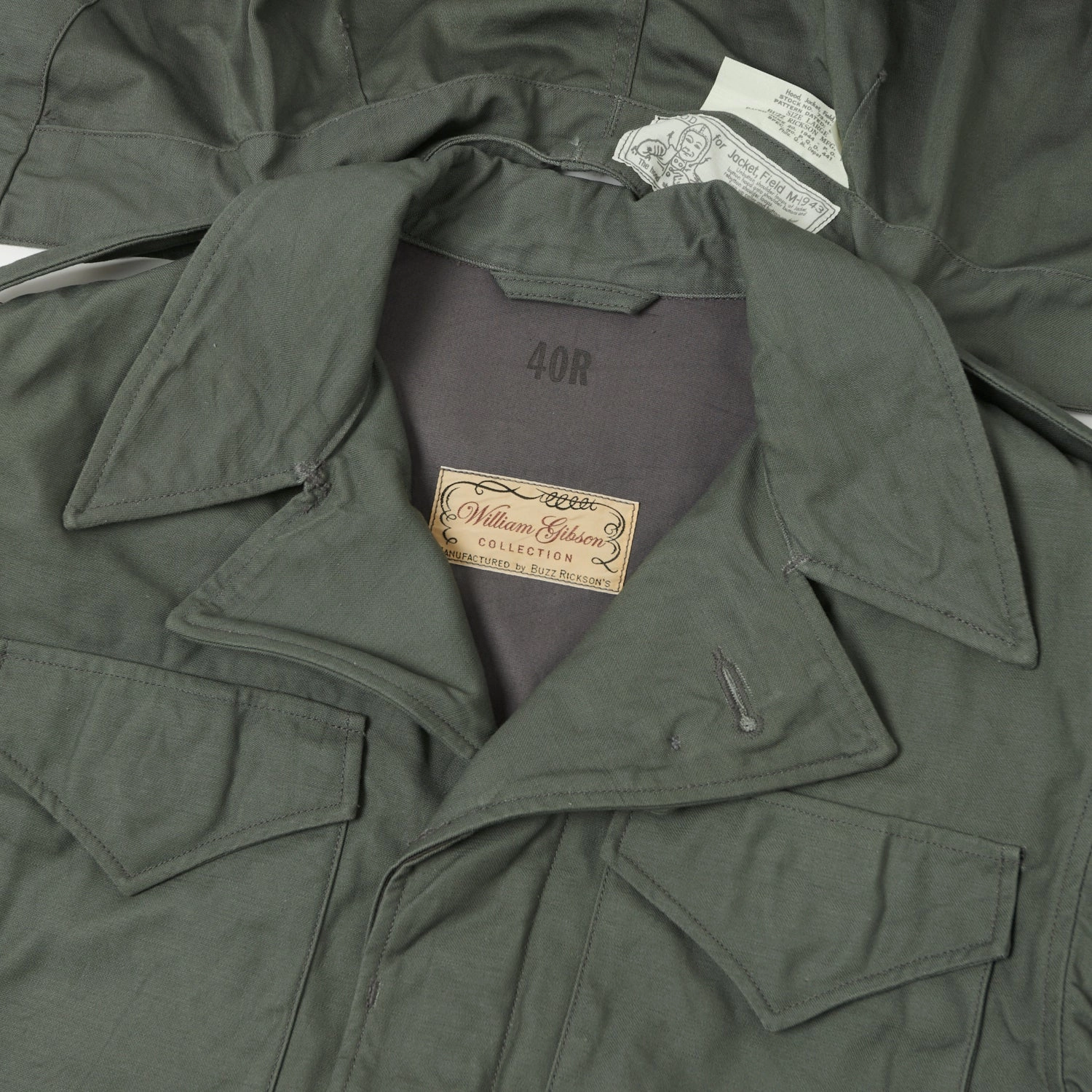 Hypoallergenic fabric Buzz Rickson's x William Gibson U.S. Army M-1943 Field Jacket - Grey/Green