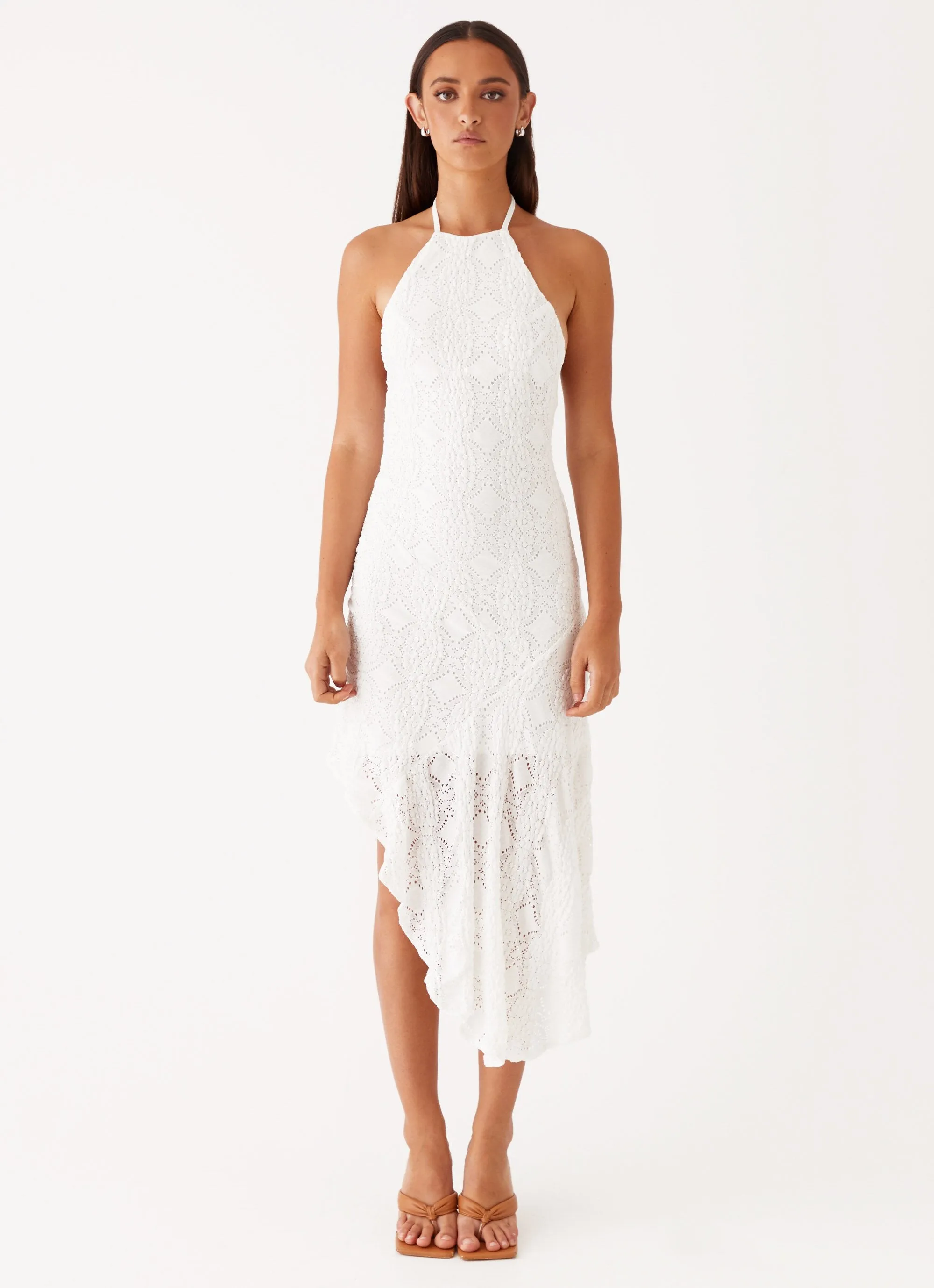 Sondela Maxi Dress - White Work Appropriate Sports Ready