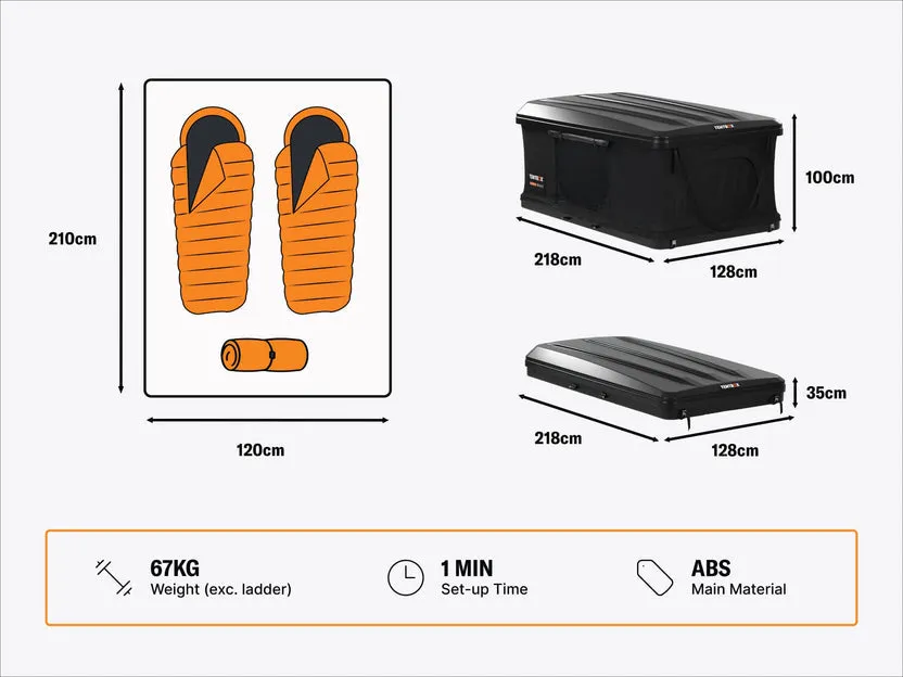 Tentbox Classic 2.0 - Hard shell roof tent
